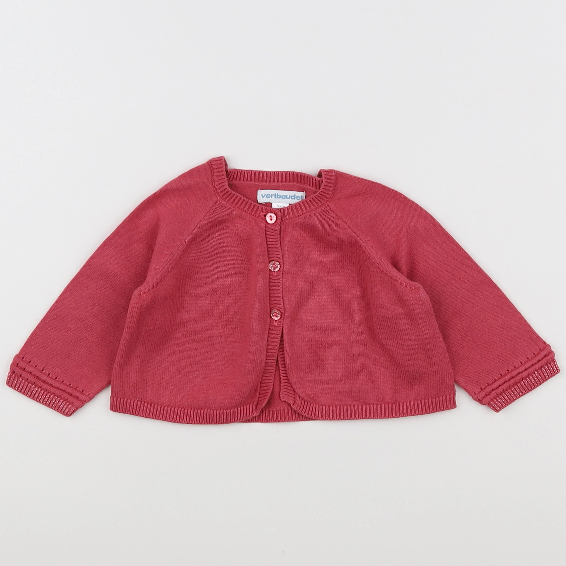 Vertbaudet - gilet rose - 3 mois