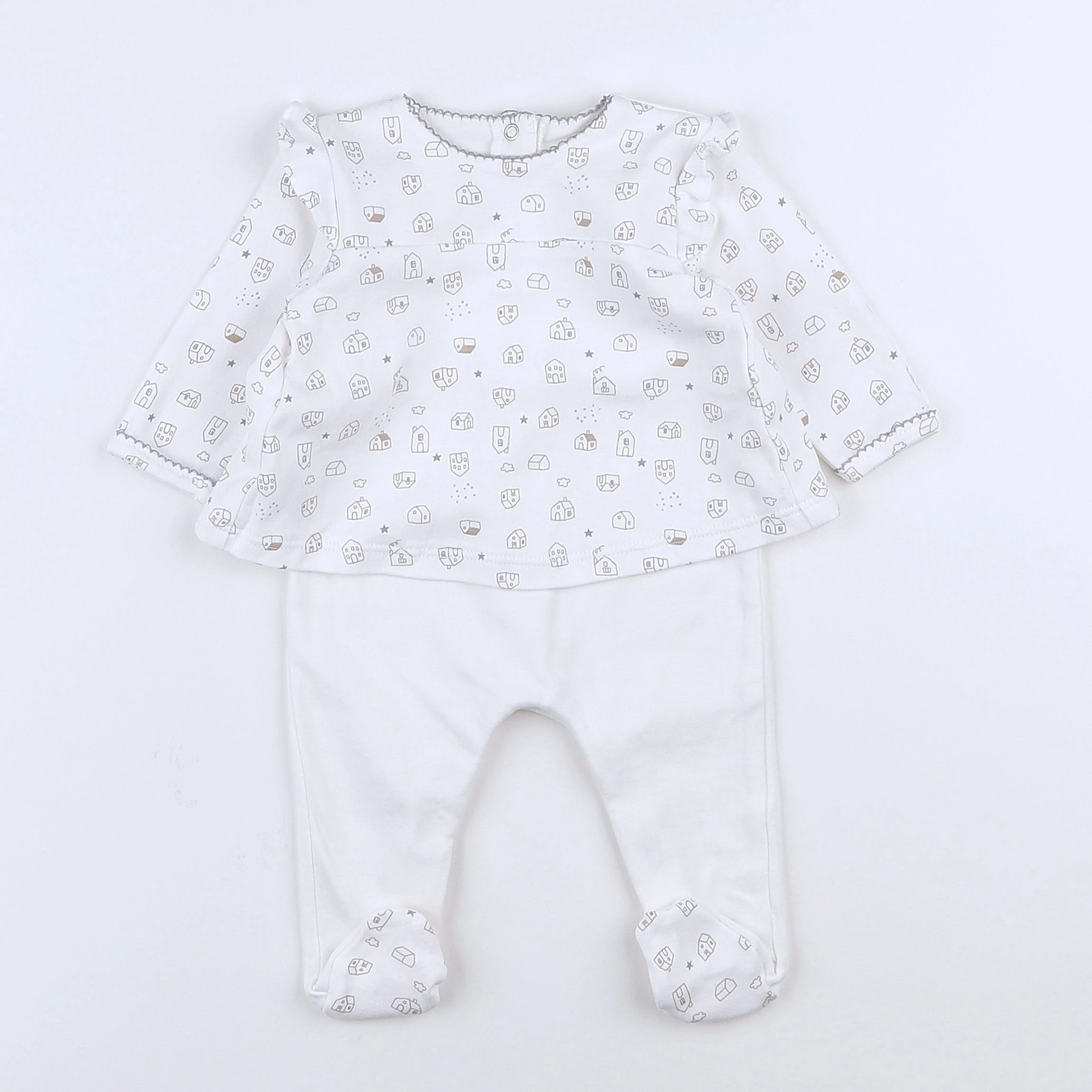 Absorba - pyjama coton blanc - 3 mois