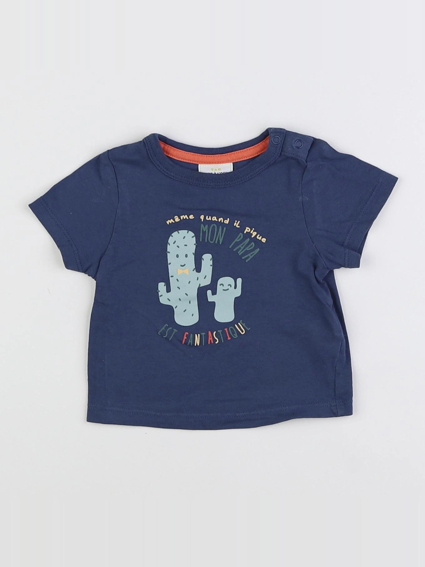 Tape à l'oeil - tee-shirt bleu - 3 mois