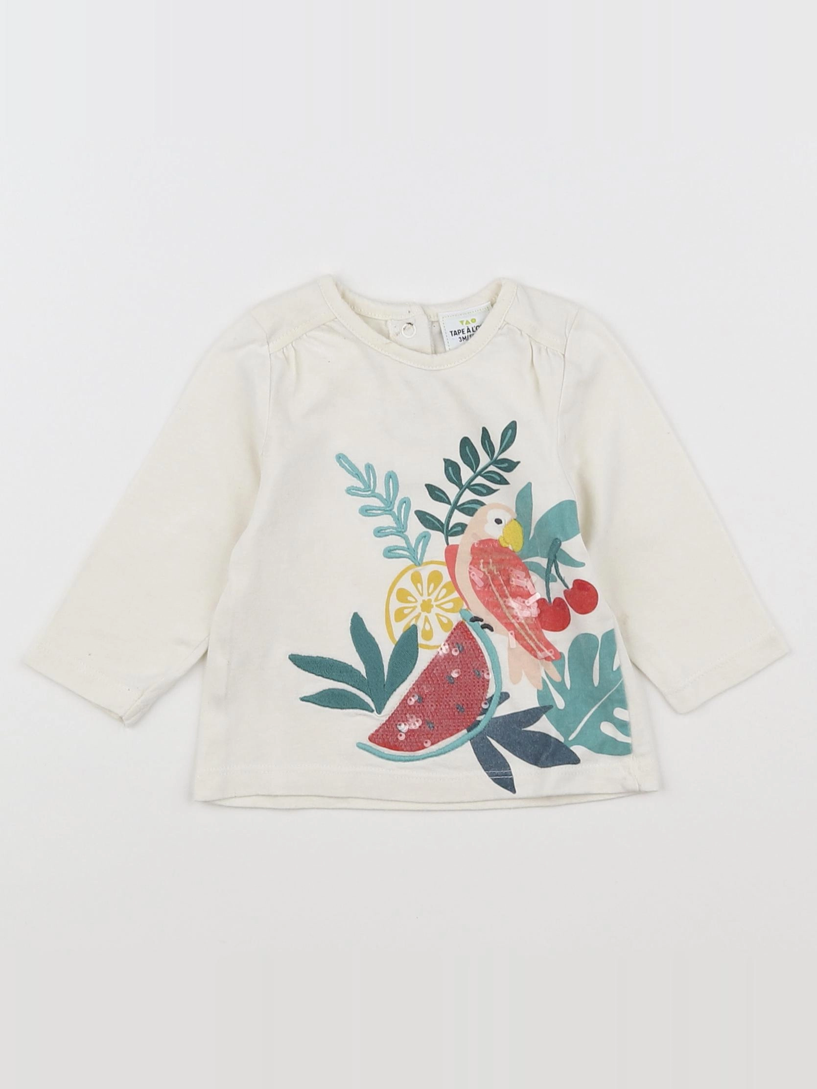Tape à l'oeil - tee-shirt beige - 3 mois