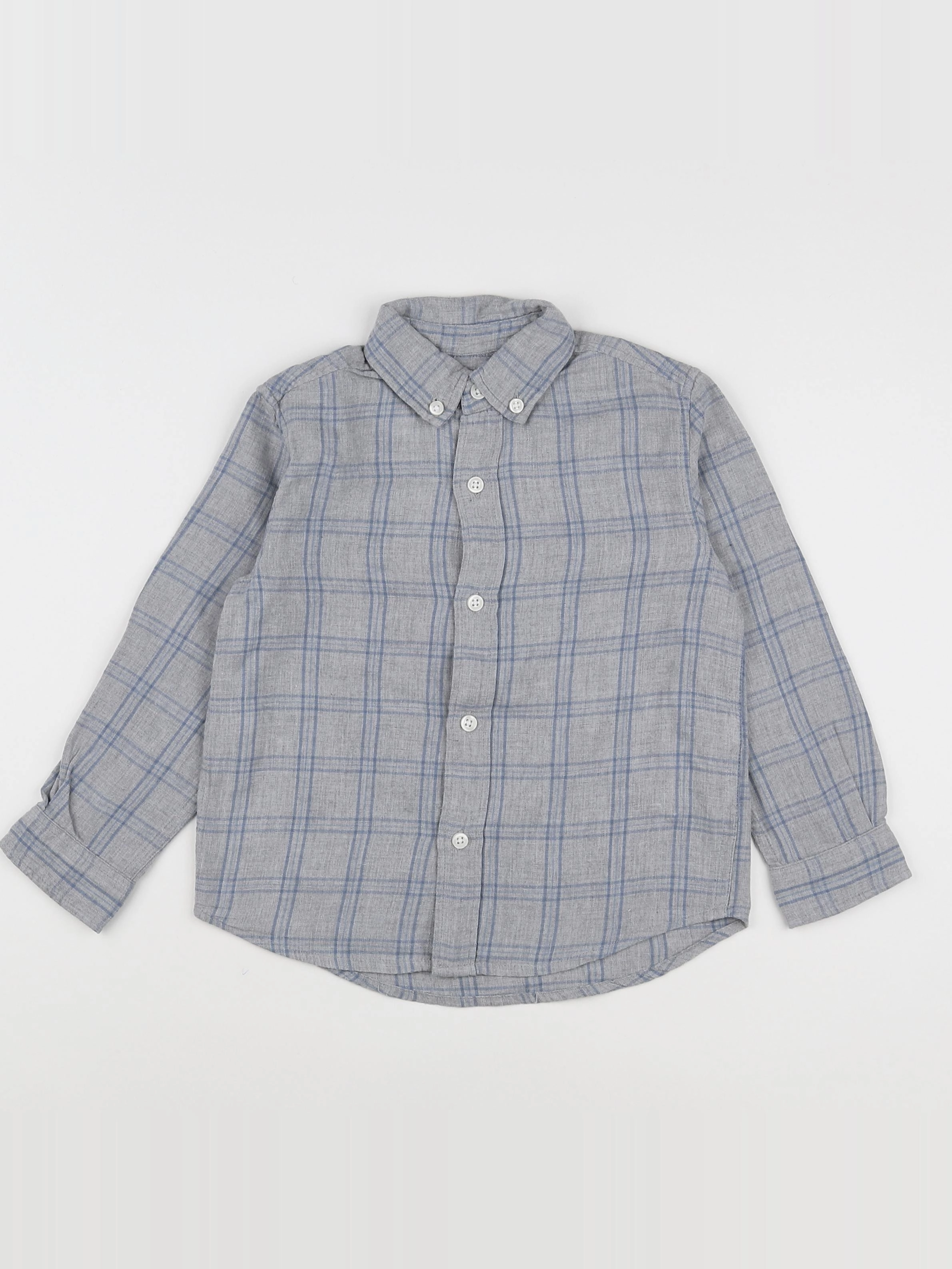 Gocco - chemise vert, gris - 3/4 ans