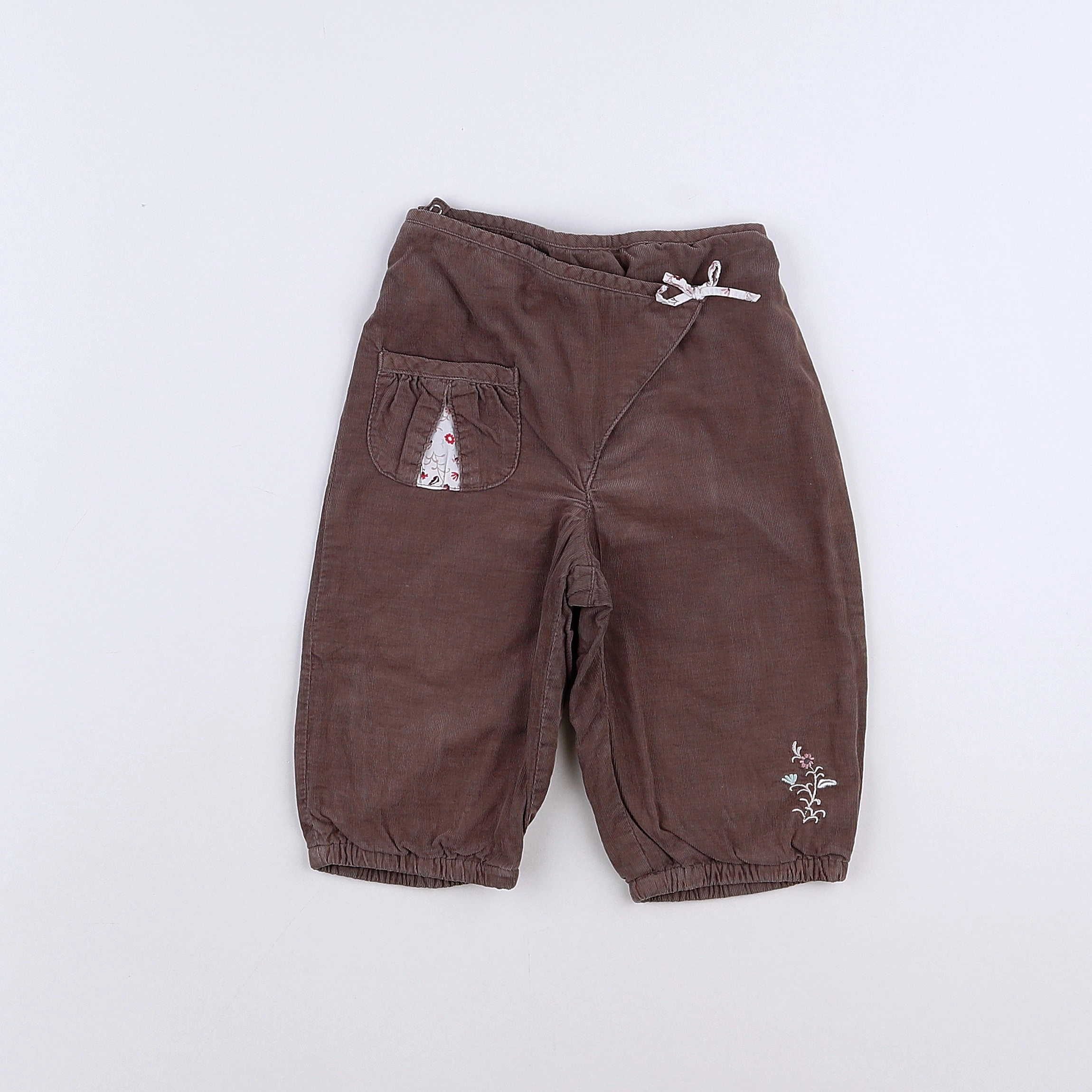 Vertbaudet - pantalon marron - 9 mois