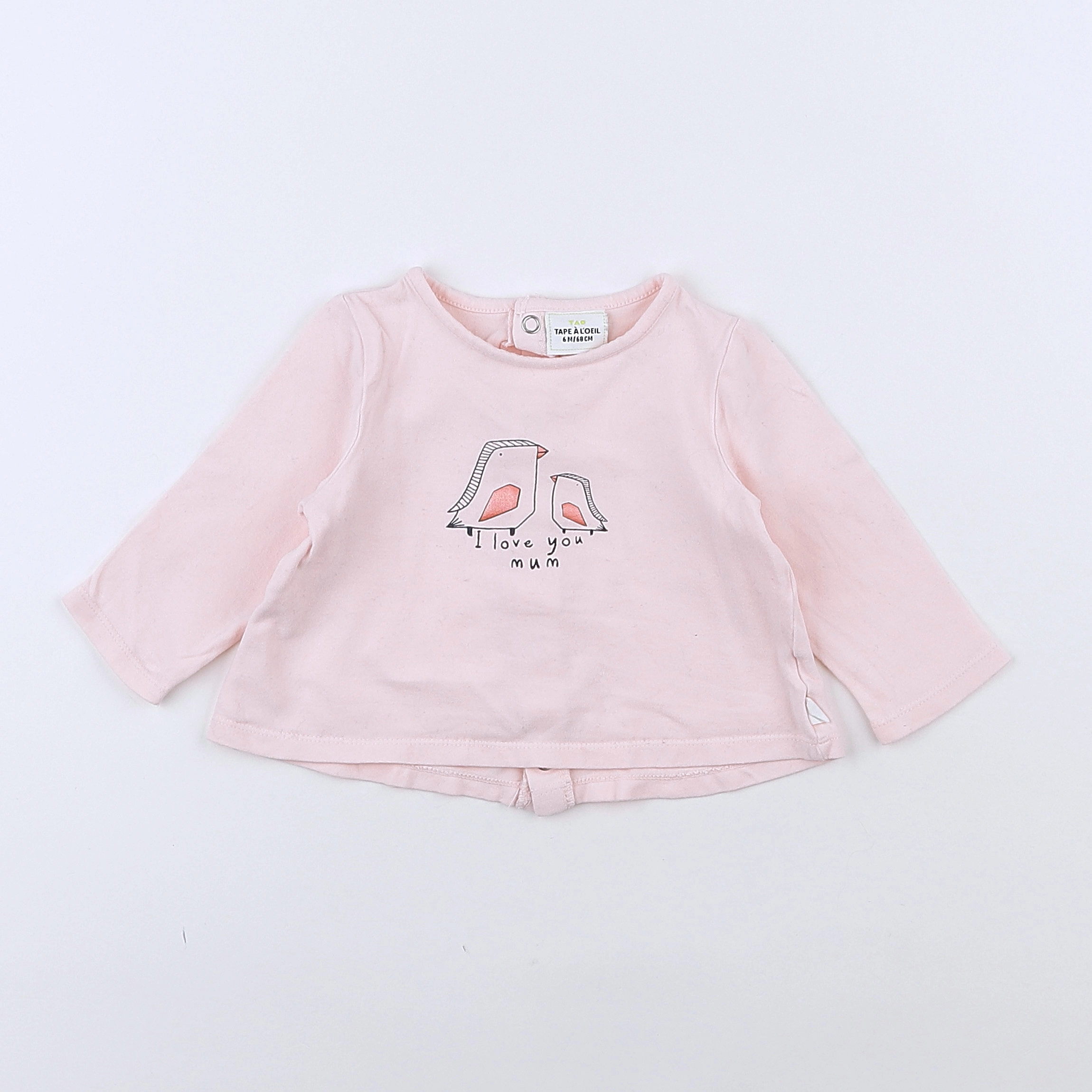 Tape à l'oeil - tee-shirt rose - 6 mois