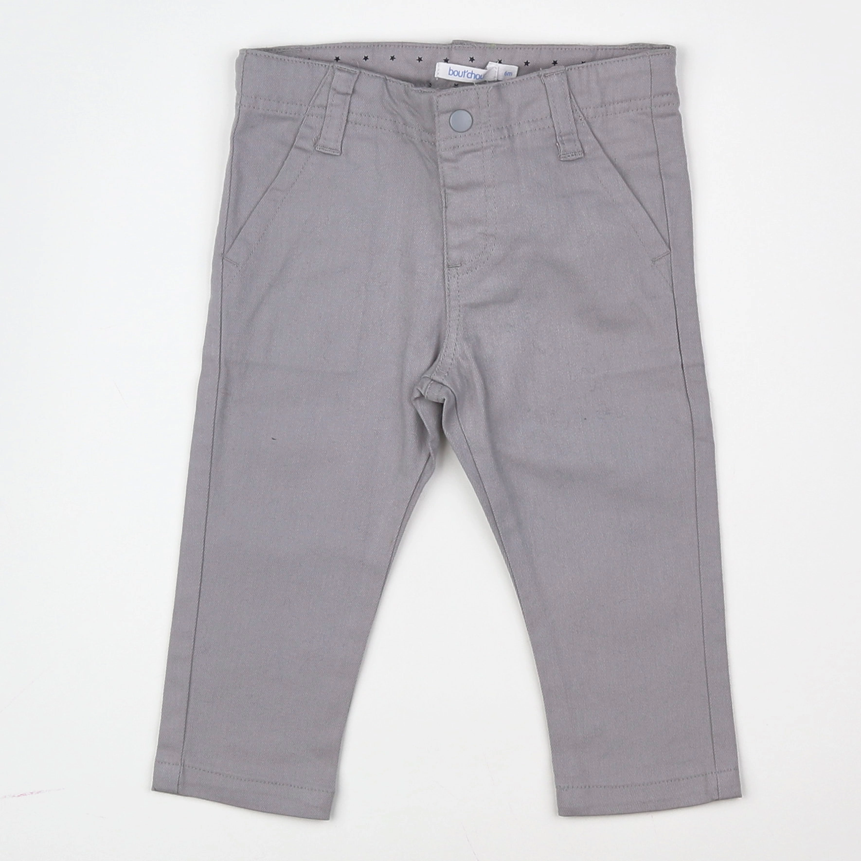 Boutchou - pantalon gris (état neuf) - 6 mois