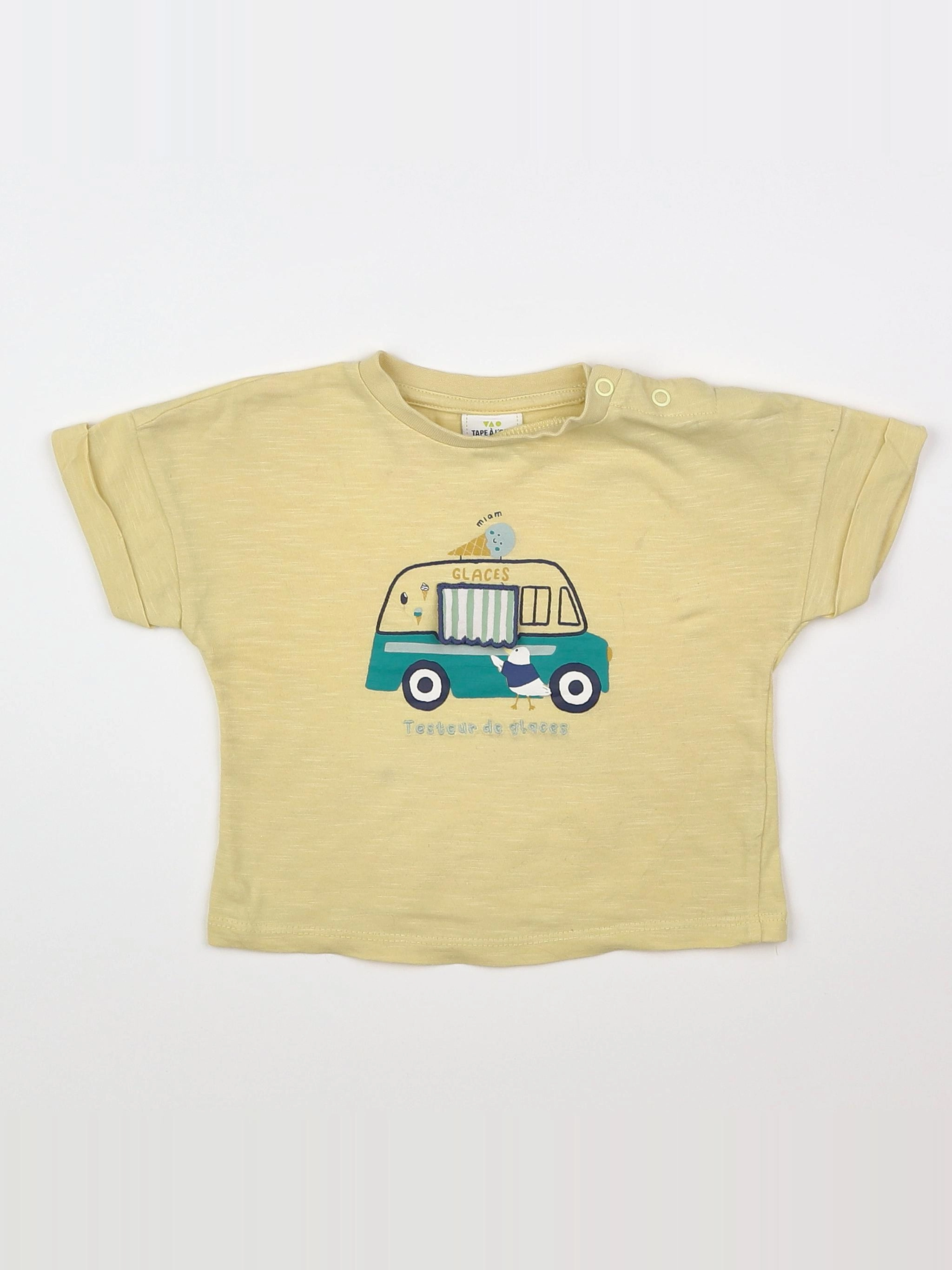 Tape à l'oeil - tee-shirt jaune - 12 mois
