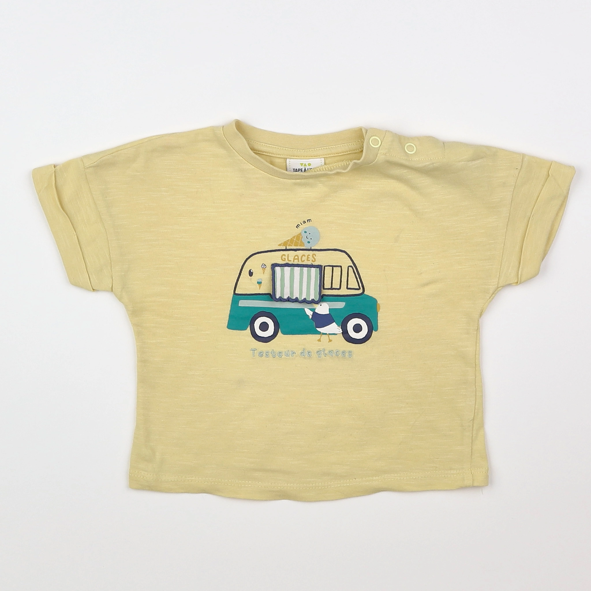 Tape à l'oeil - tee-shirt jaune - 12 mois