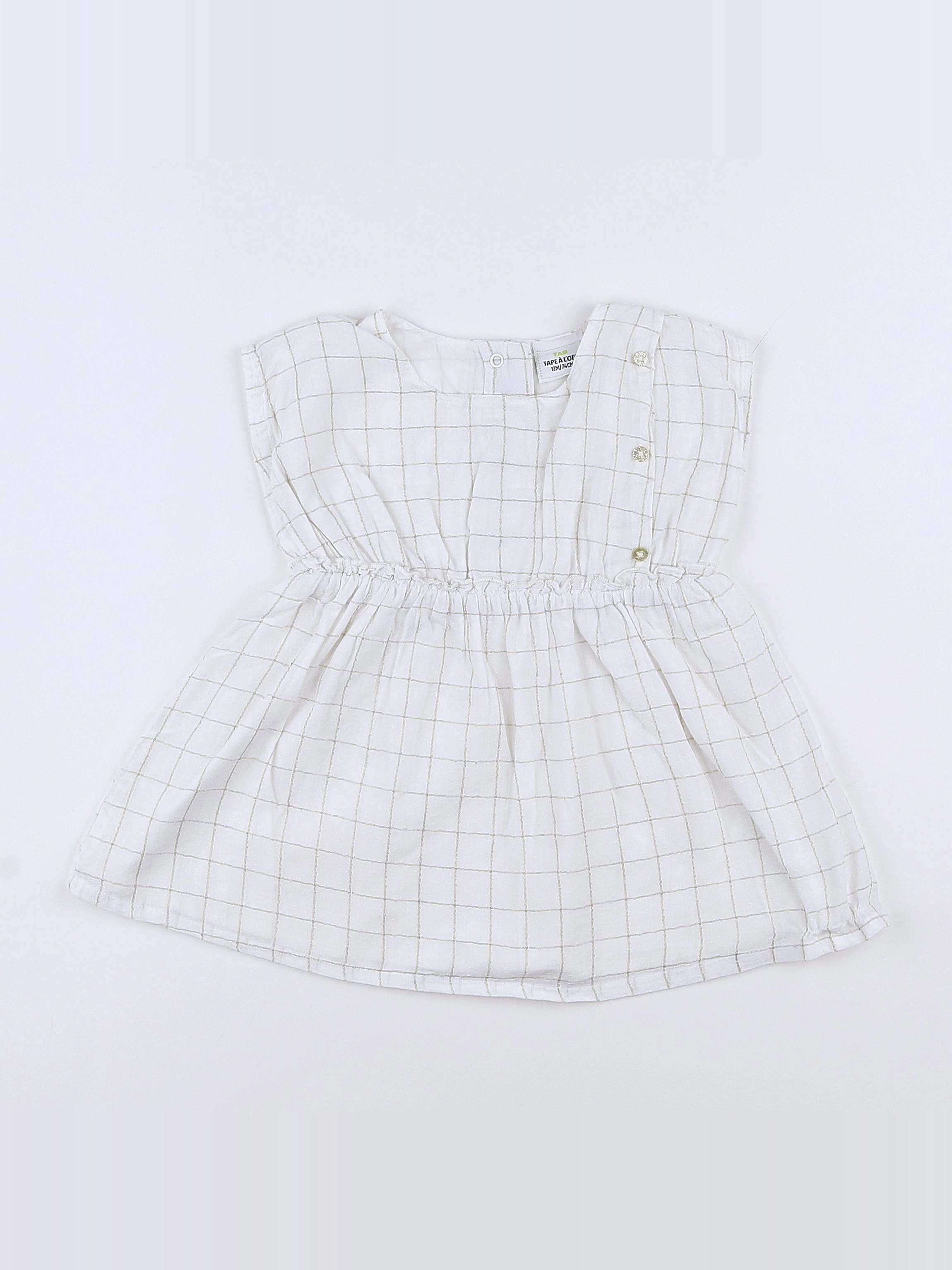Tape à l'oeil - robe blanc - 12 mois