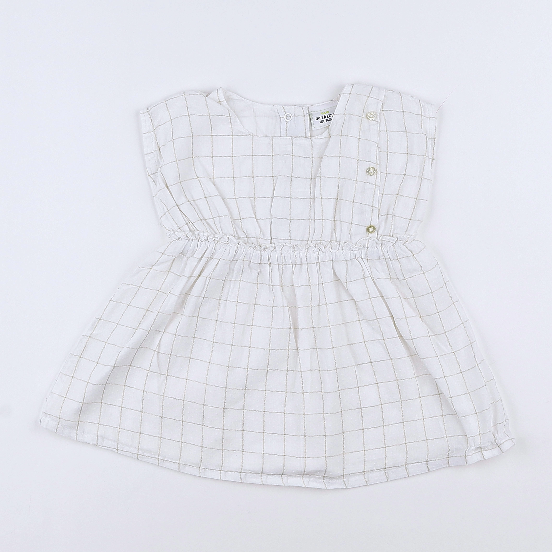 Tape à l'oeil - robe blanc - 12 mois