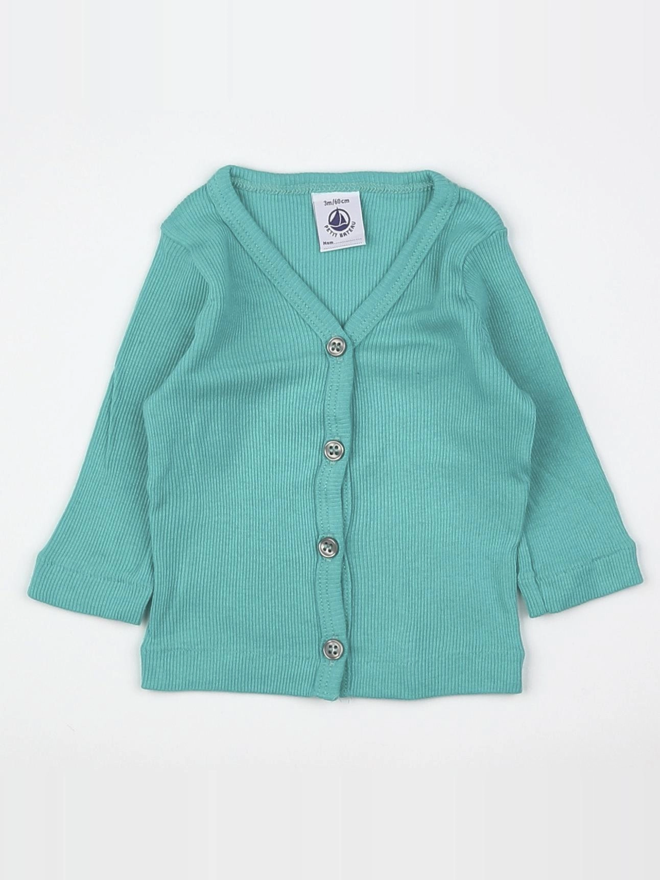 Petit Bateau - tee-shirt bleu - 3 mois