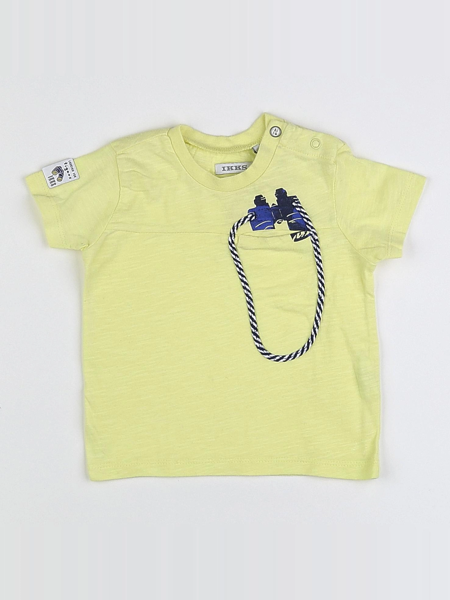 IKKS - tee-shirt jaune, bleu - 6 mois