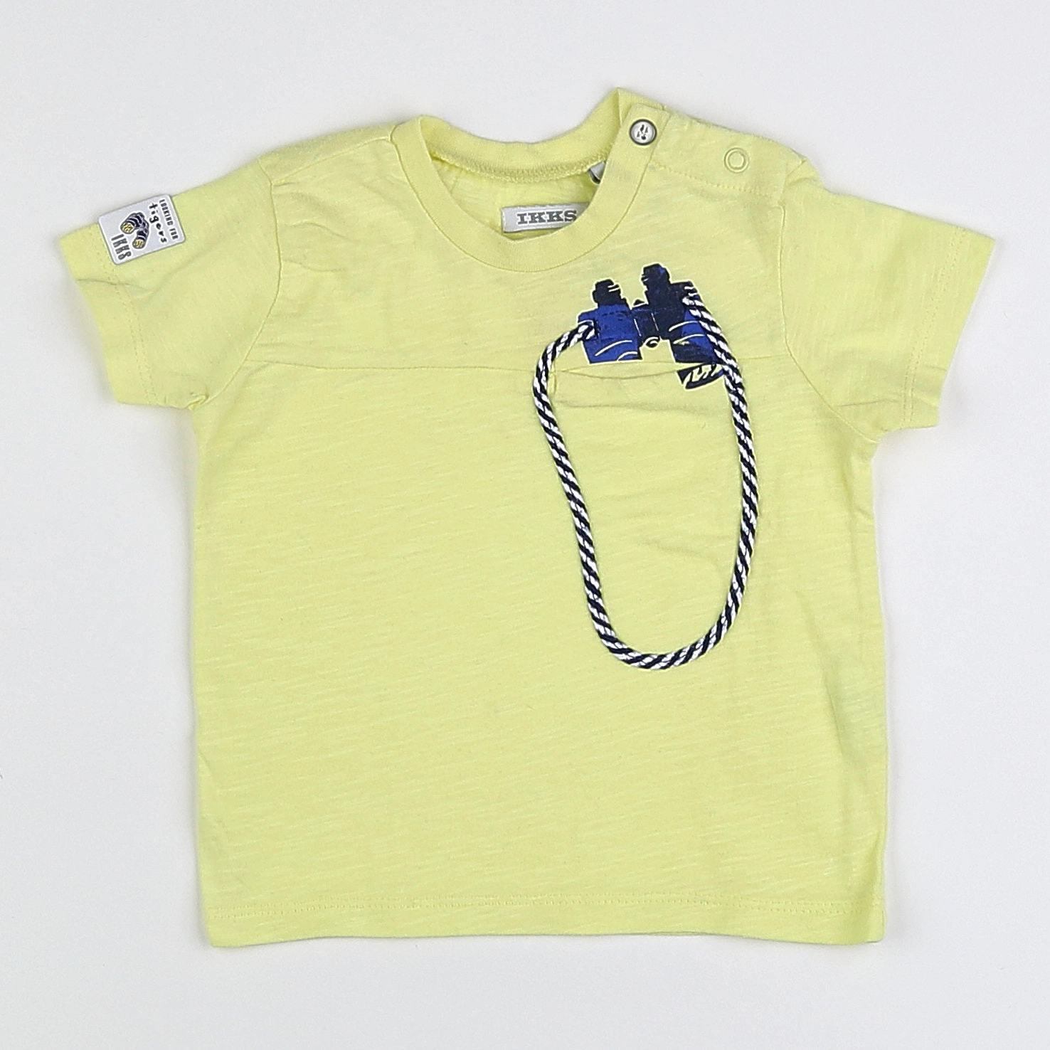 IKKS - tee-shirt jaune, bleu - 6 mois