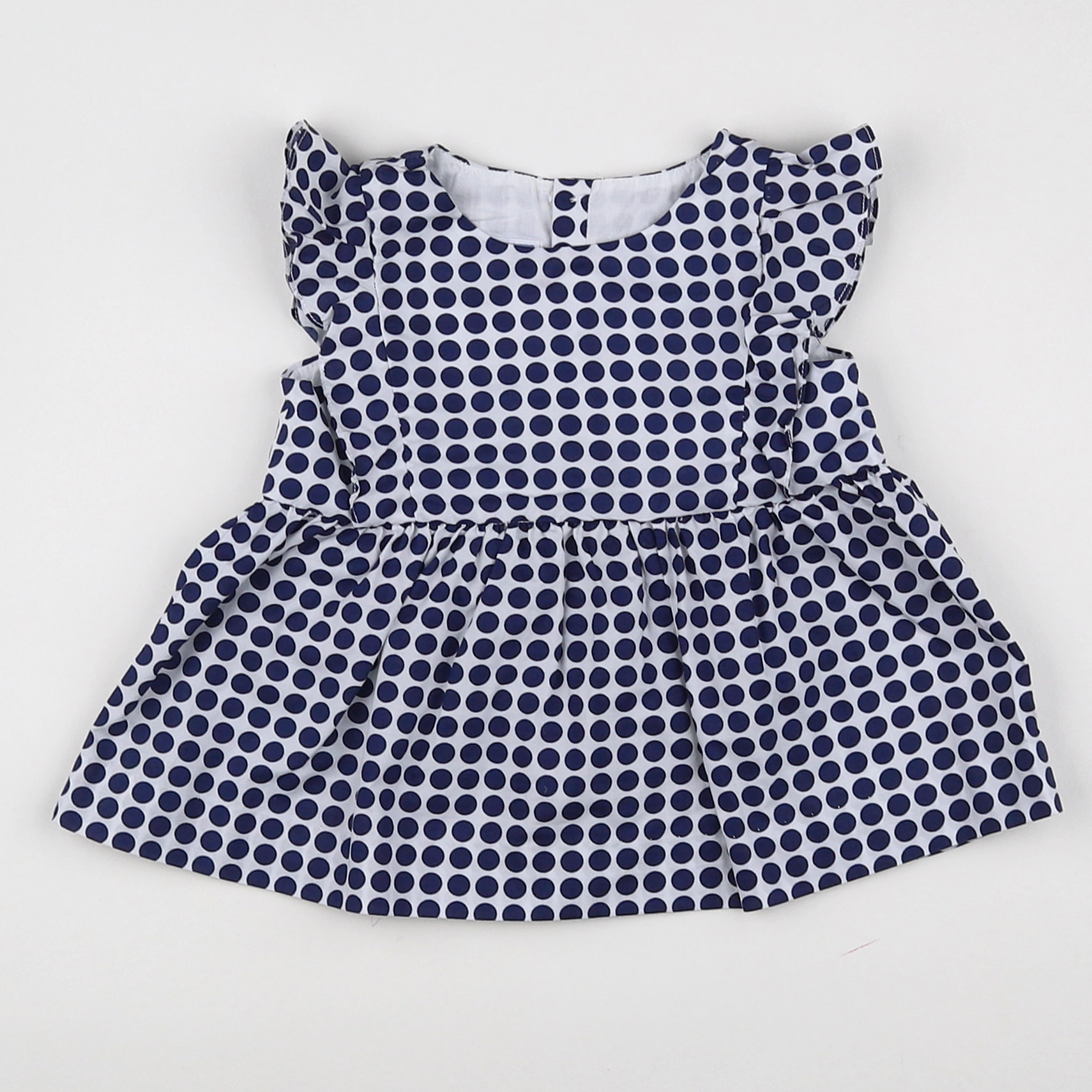 Jacadi - blouse blanc, bleu - 12 mois