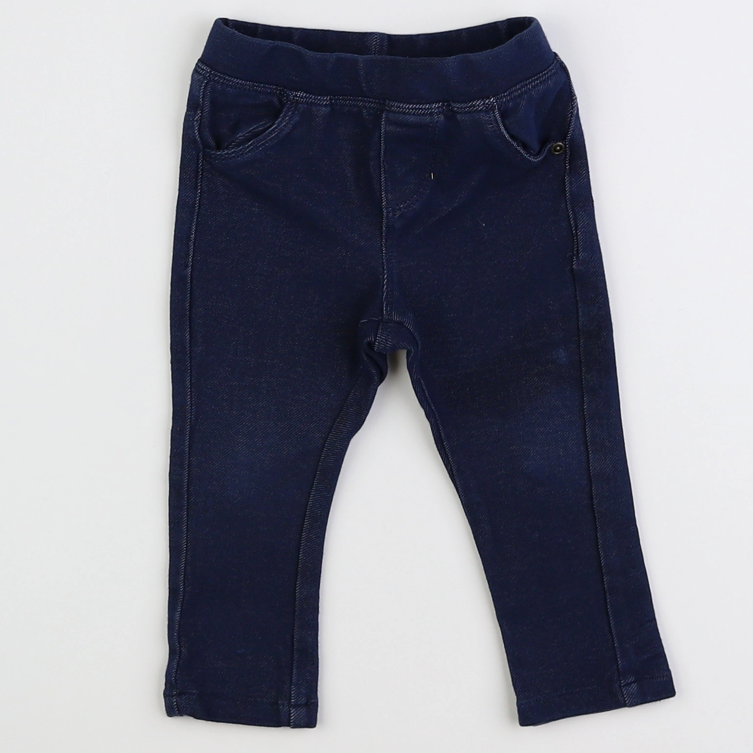 Vertbaudet - jegging bleu - 12 mois