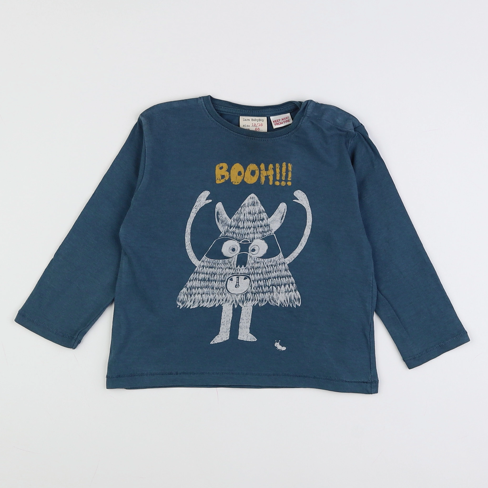 Zara - tee-shirt bleu - 12 mois