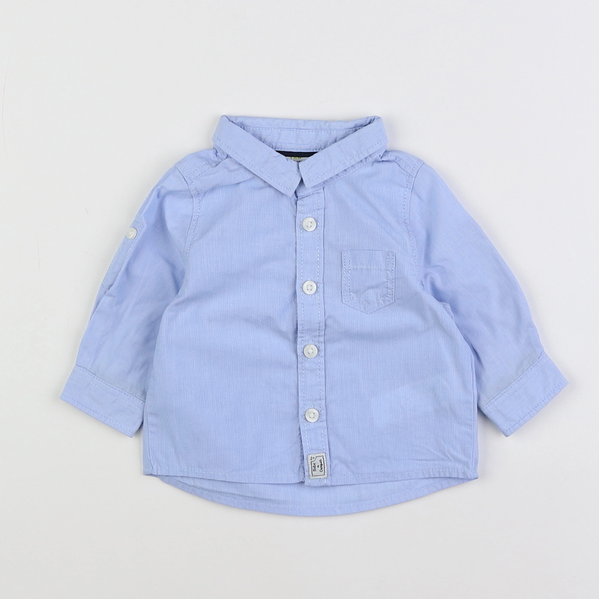 Tape à l'oeil - chemise bleu - 3 mois