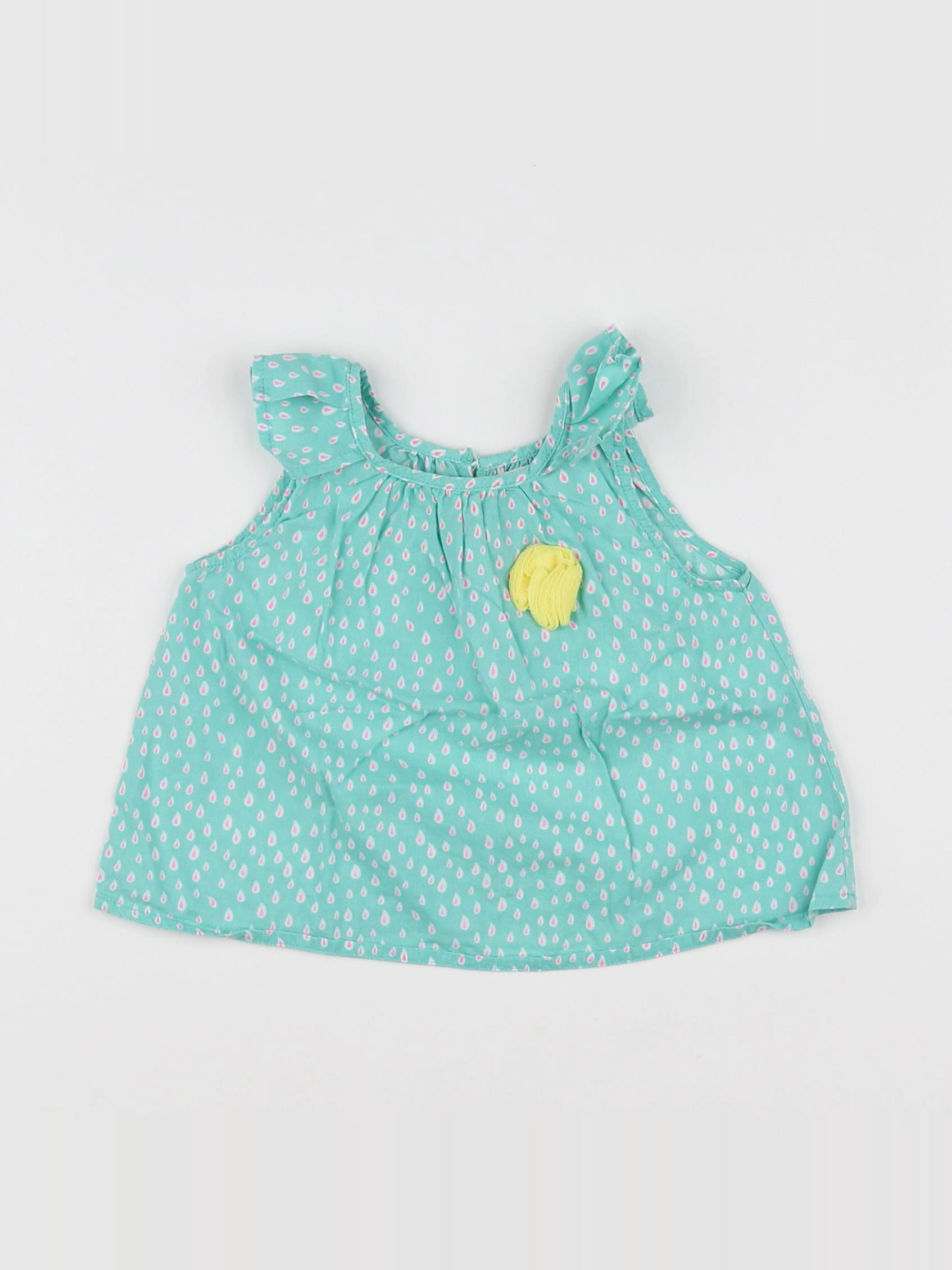 Zara - blouse vert - 3/6 mois
