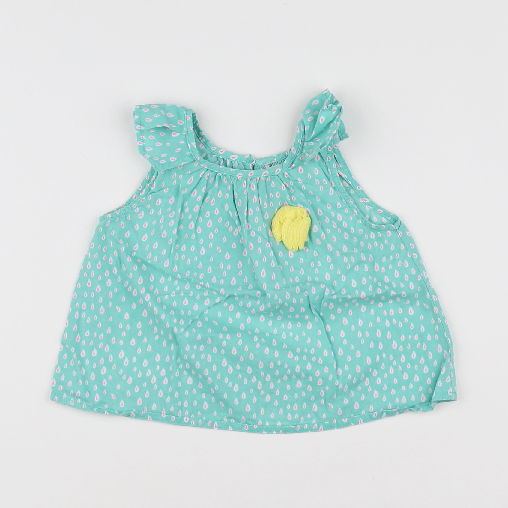 Zara - blouse vert - 3/6 mois