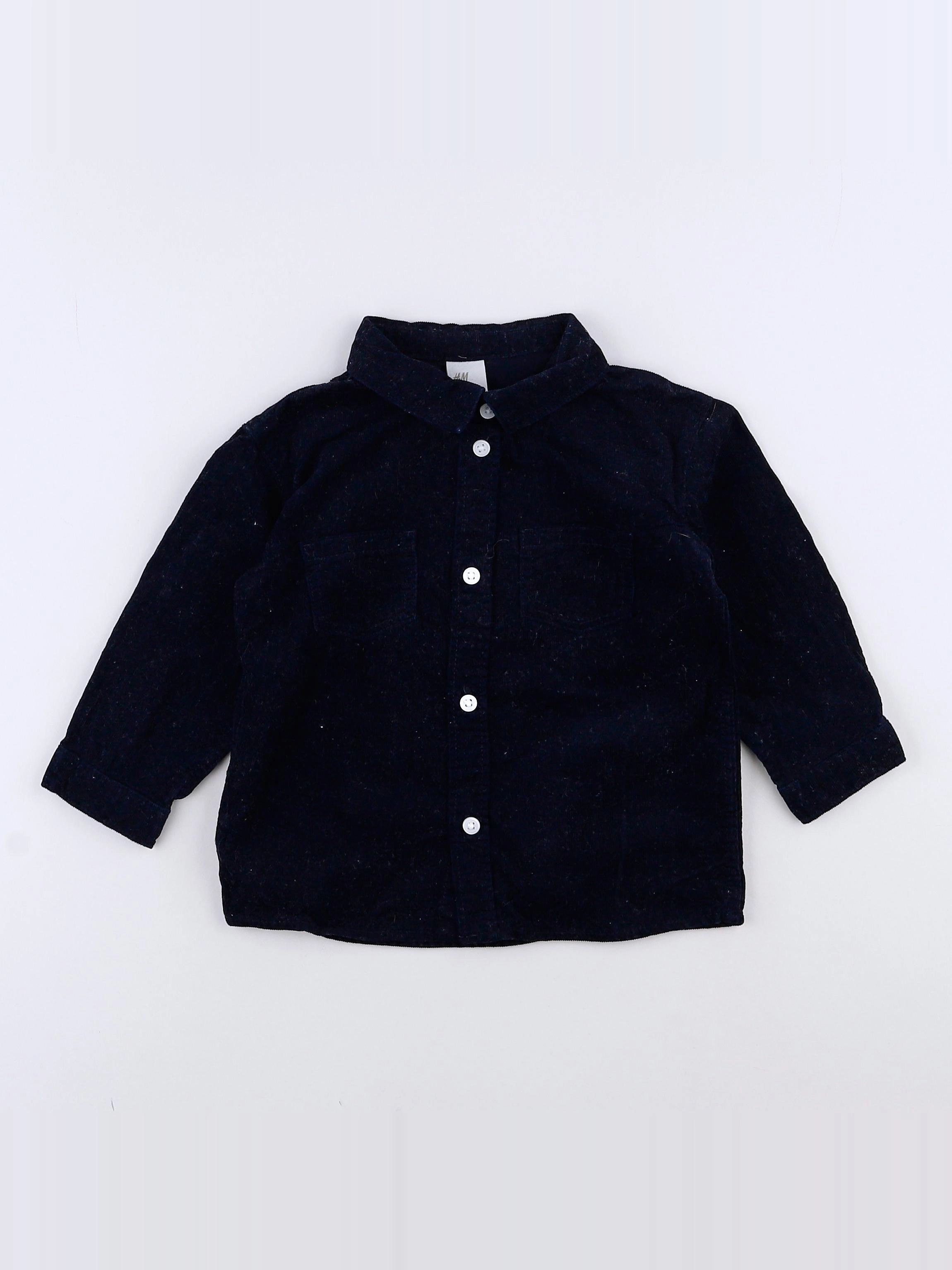 H&M - chemise bleu - 12 mois