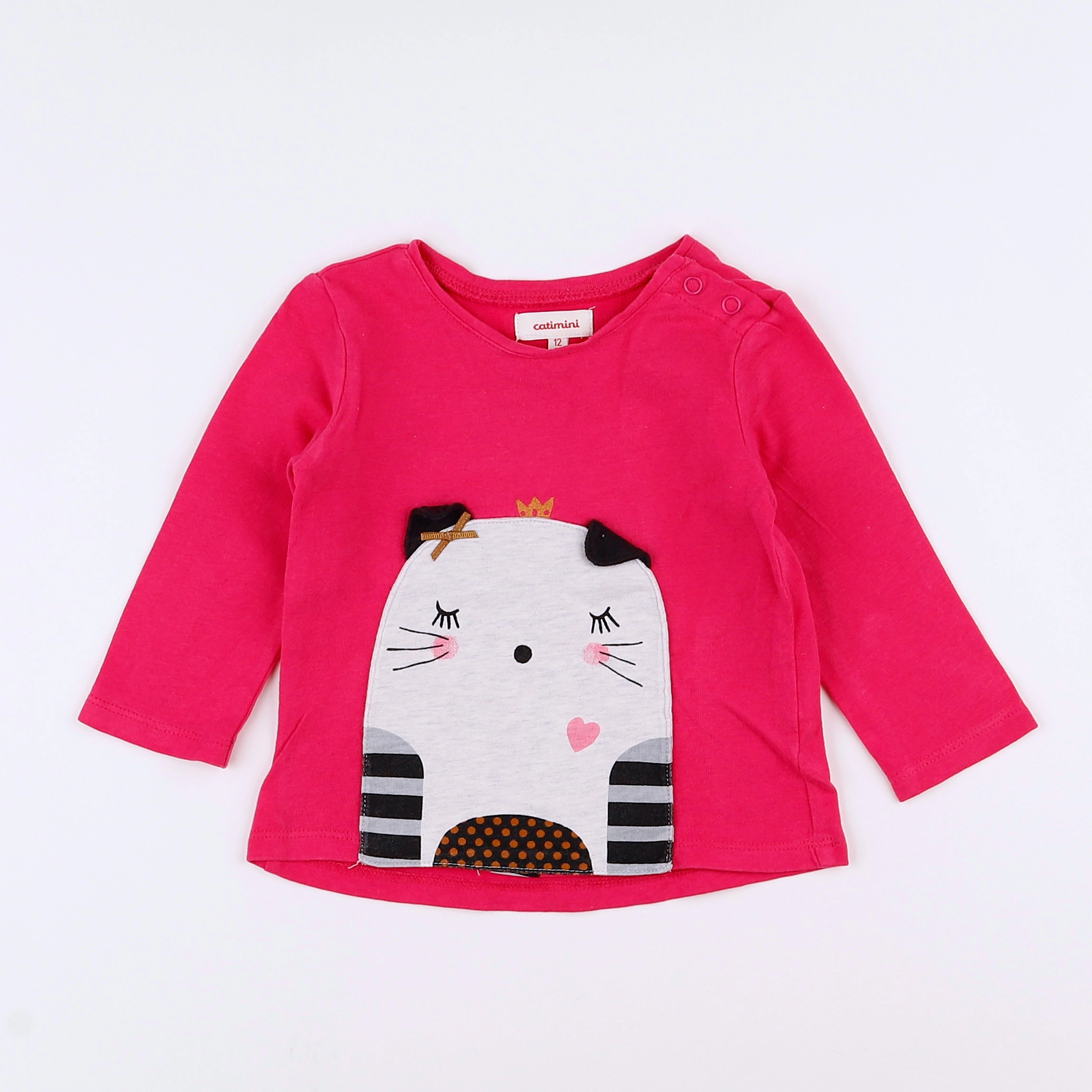 Catimini - tee-shirt rose - 12 mois