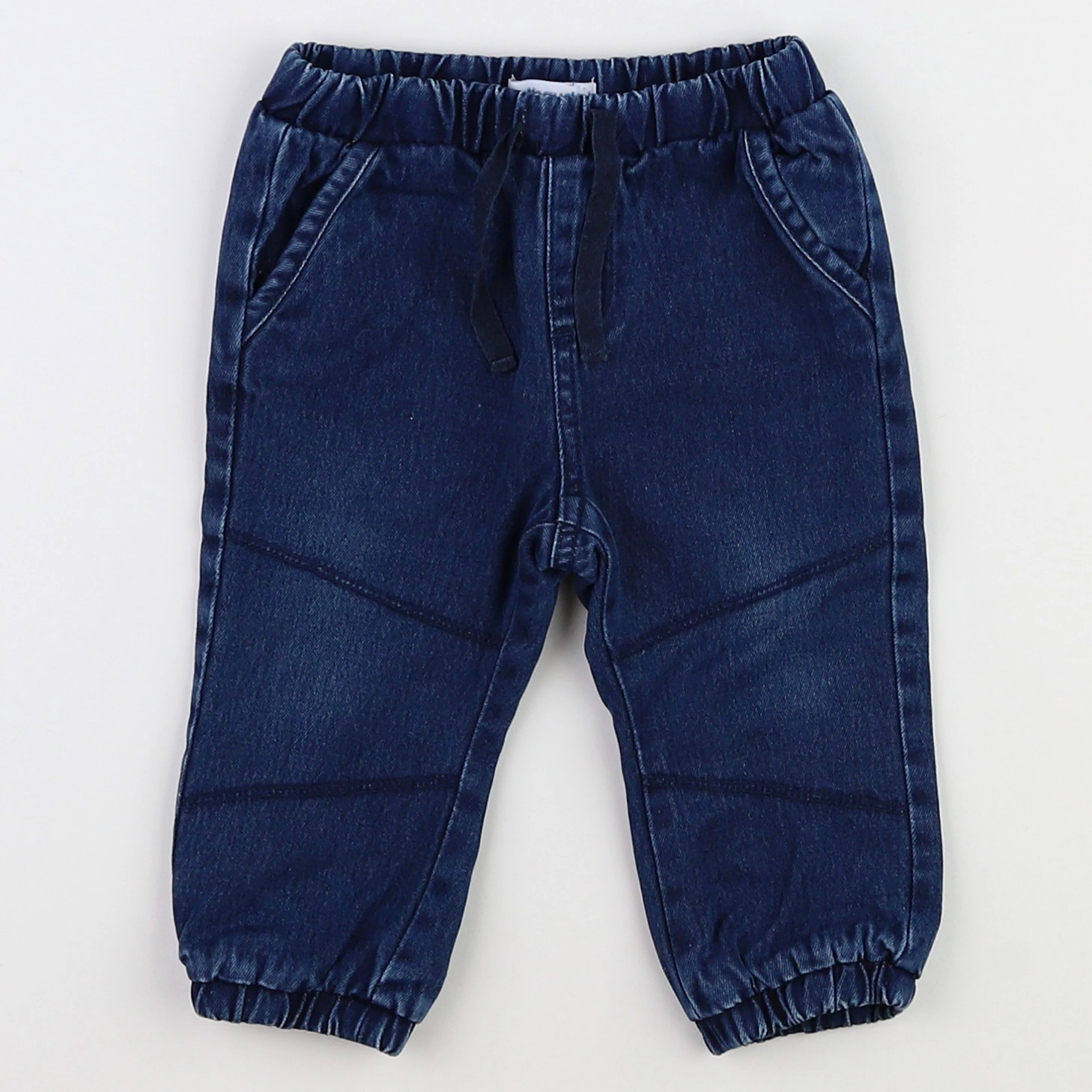 Vertbaudet - jean doublé bleu - 12 mois