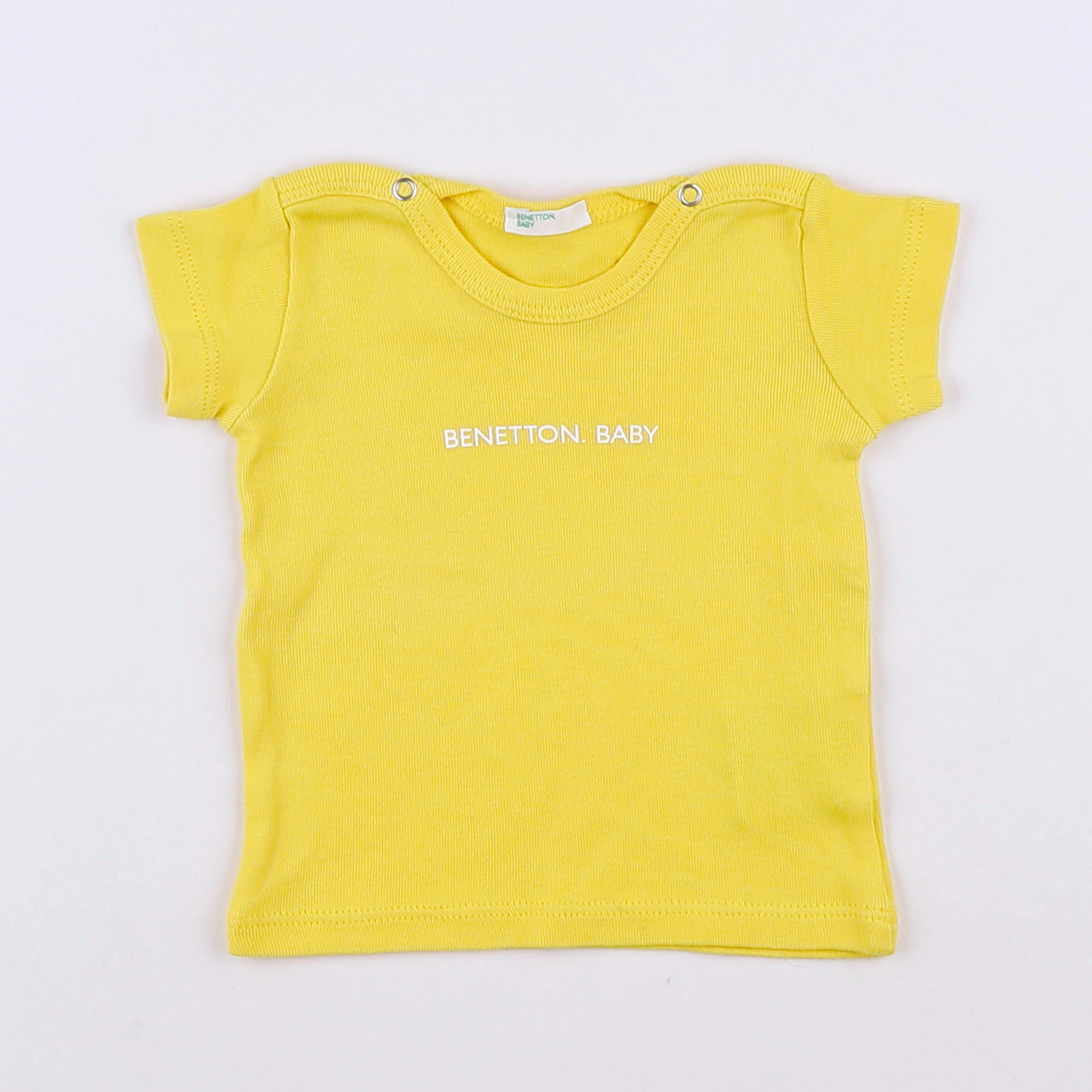 Benetton - tee-shirt jaune - 1/3 mois