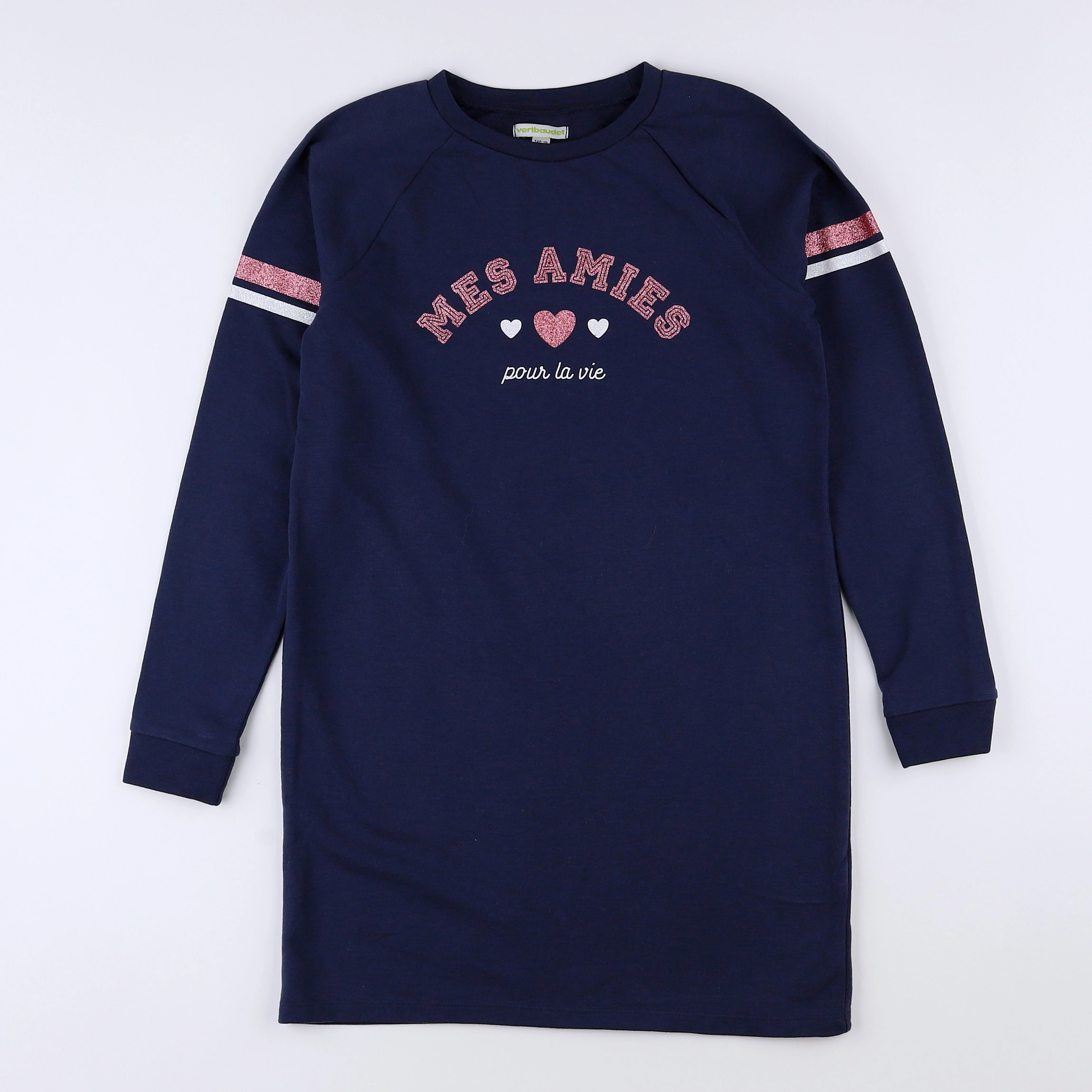 Vertbaudet - robe bleu, rose - 10 ans