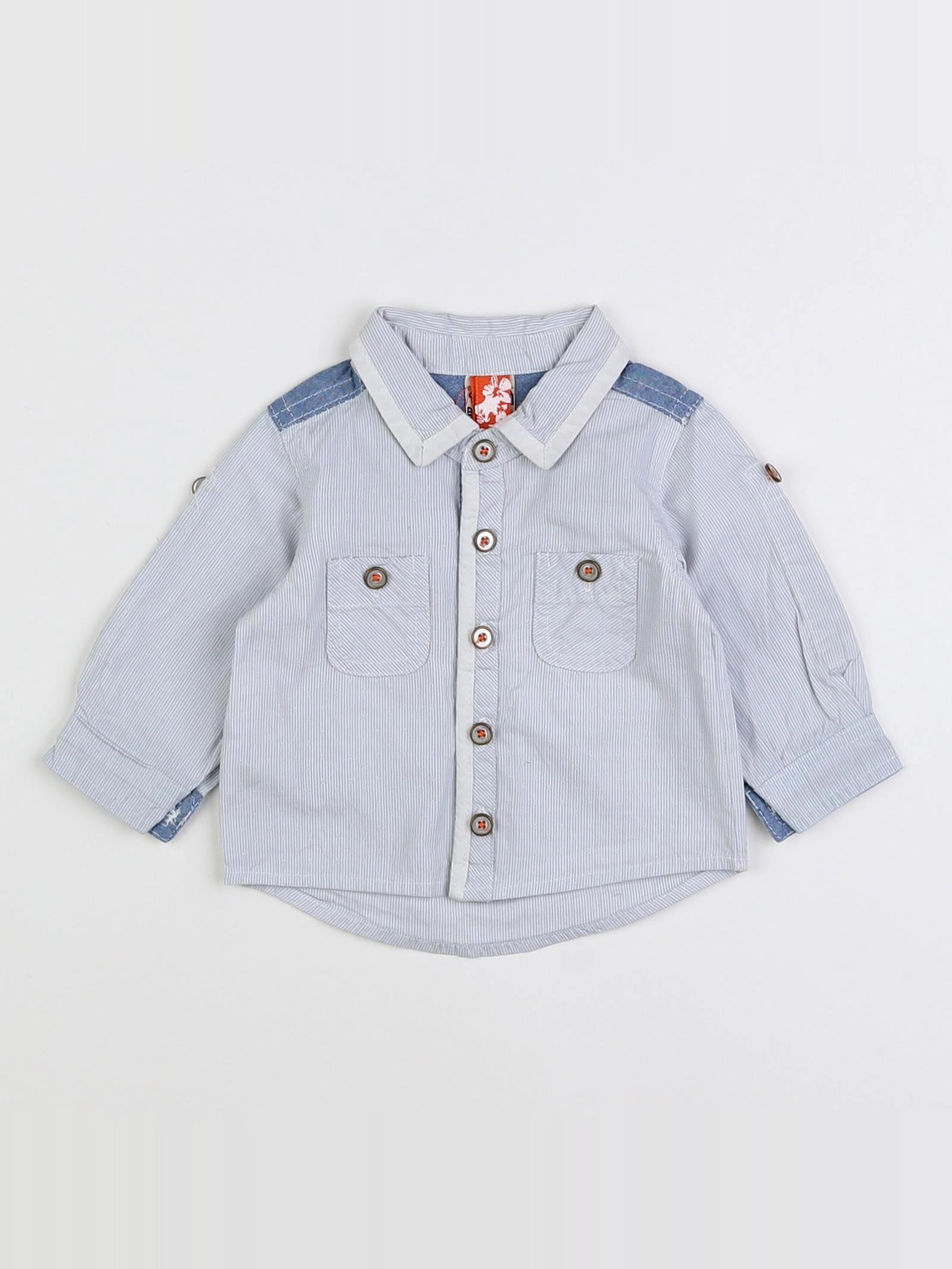Tape à l'oeil - chemise bleu - 3 mois