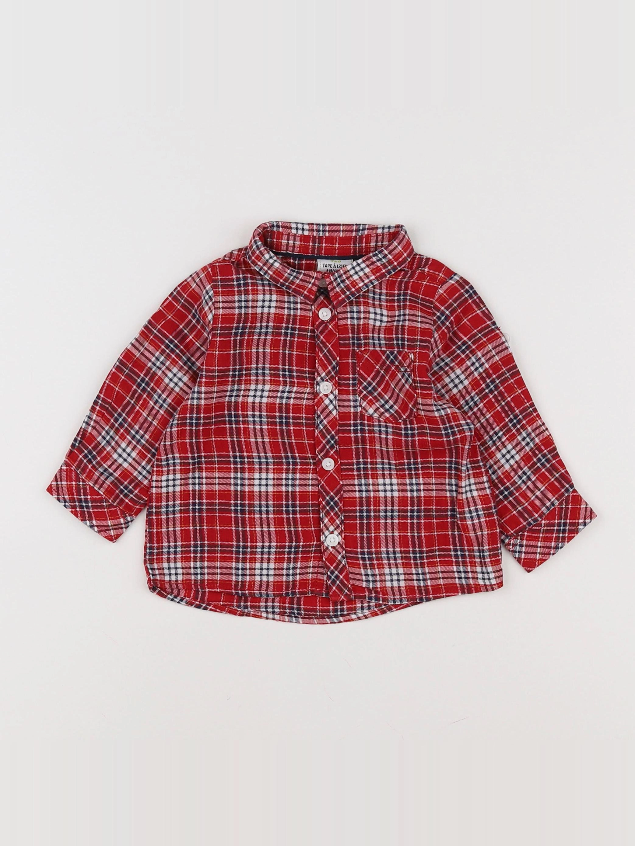 Tape à l'oeil - chemise rouge - 9 mois