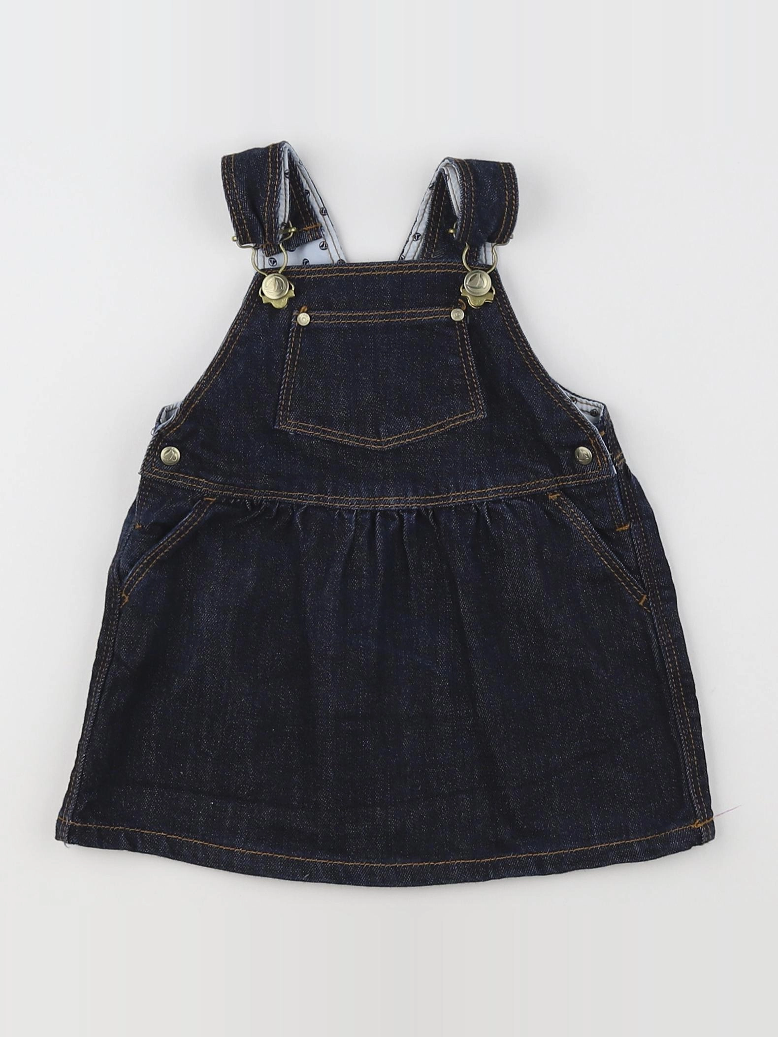 Petit Bateau - robe bleu - 12 mois