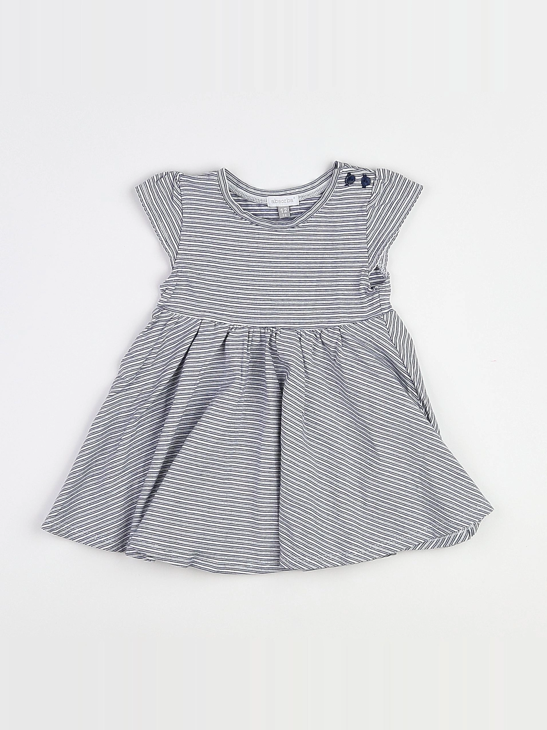 Absorba - robe gris - 12 mois