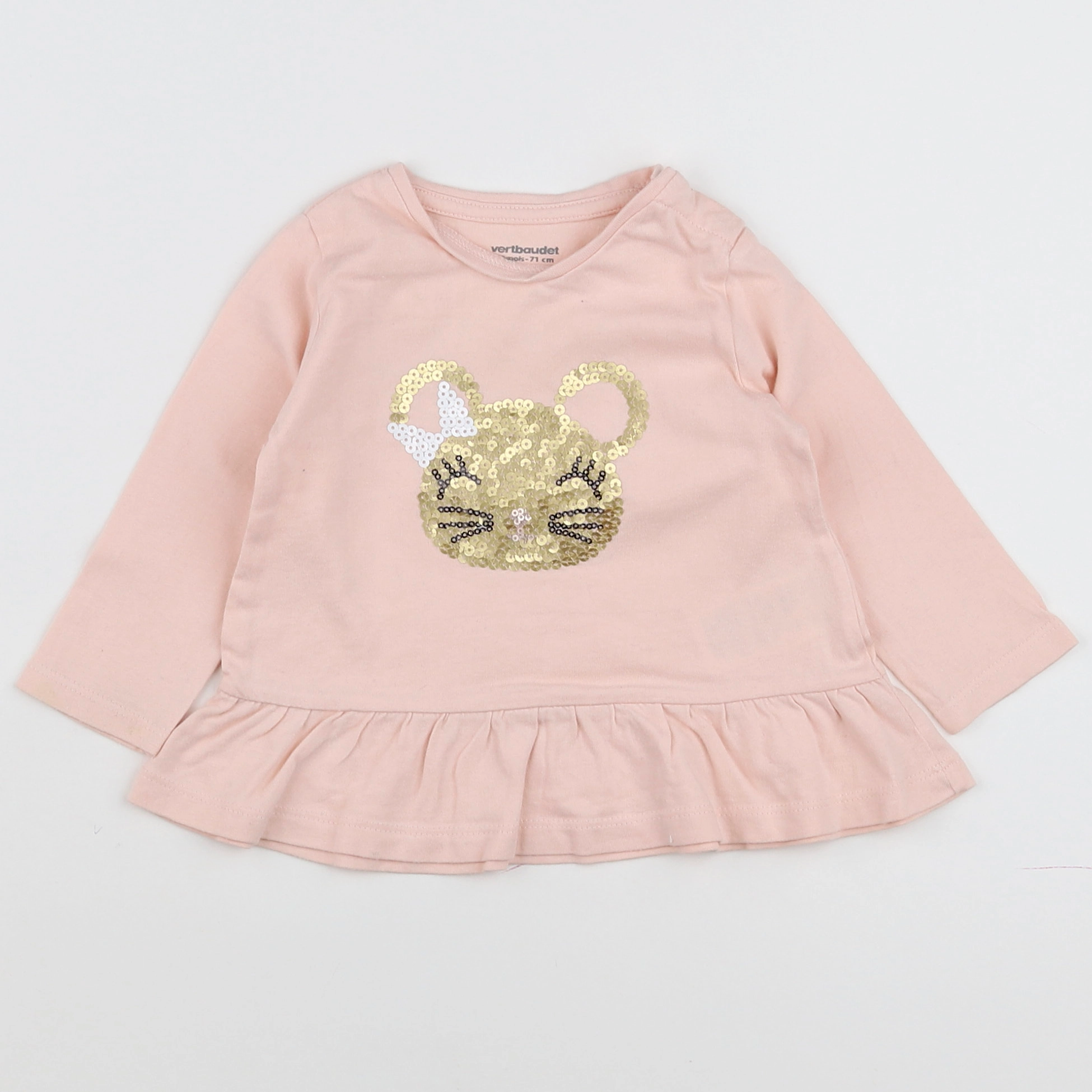 Vertbaudet - tee-shirt rose - 9 mois