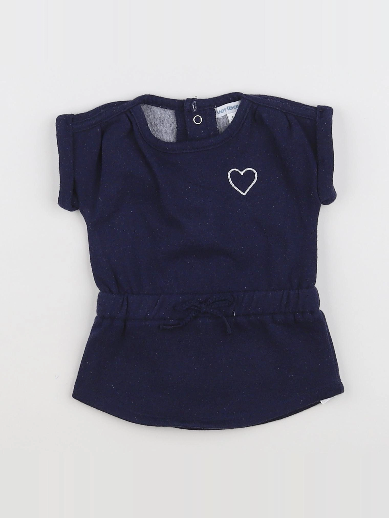 Vertbaudet - robe bleu, argent - 3 mois