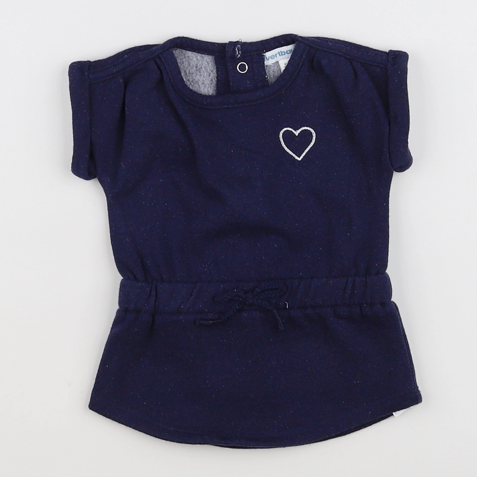 Vertbaudet - robe bleu, argent - 3 mois