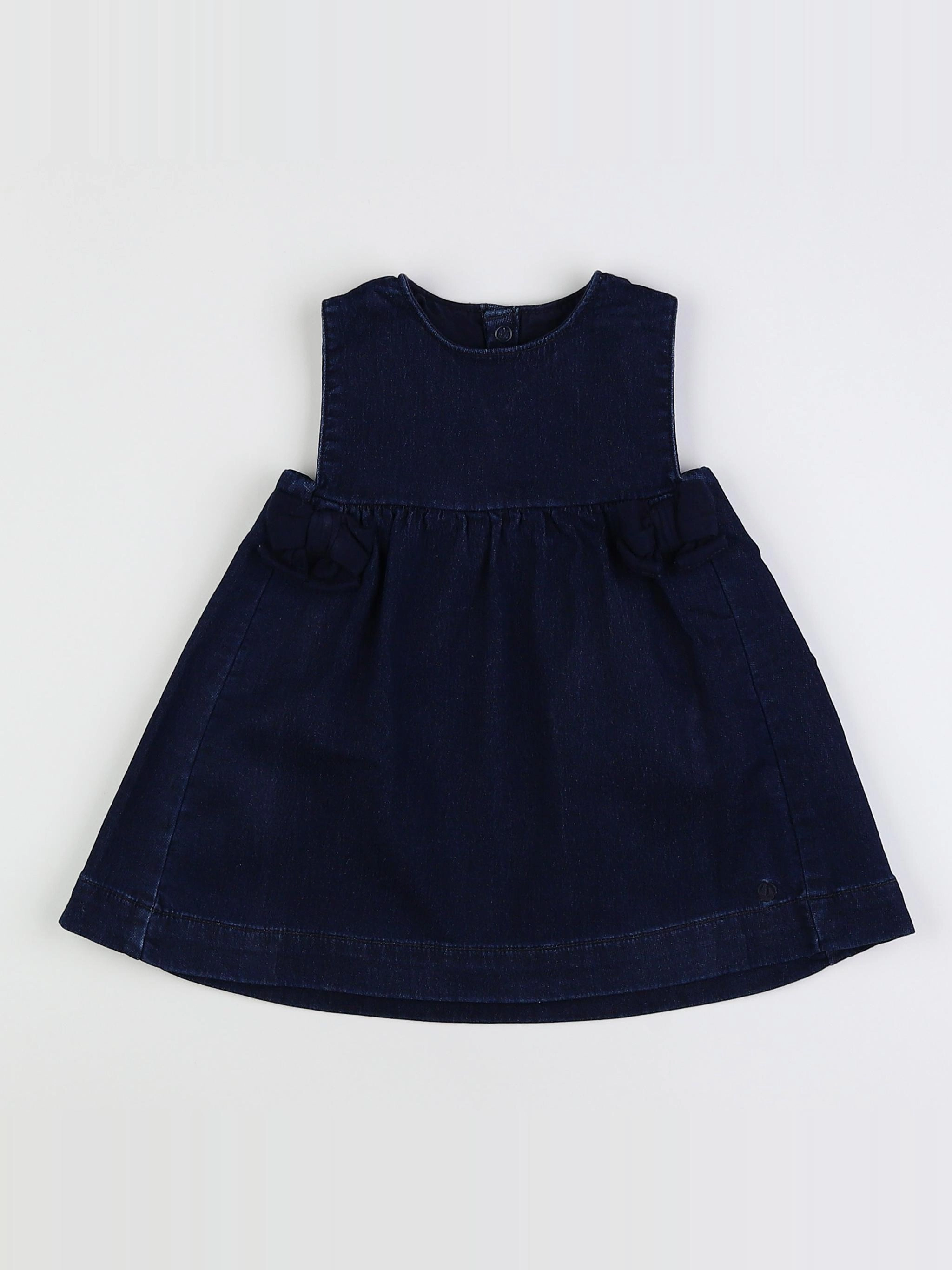 Petit Bateau - robe bleu - 12 mois