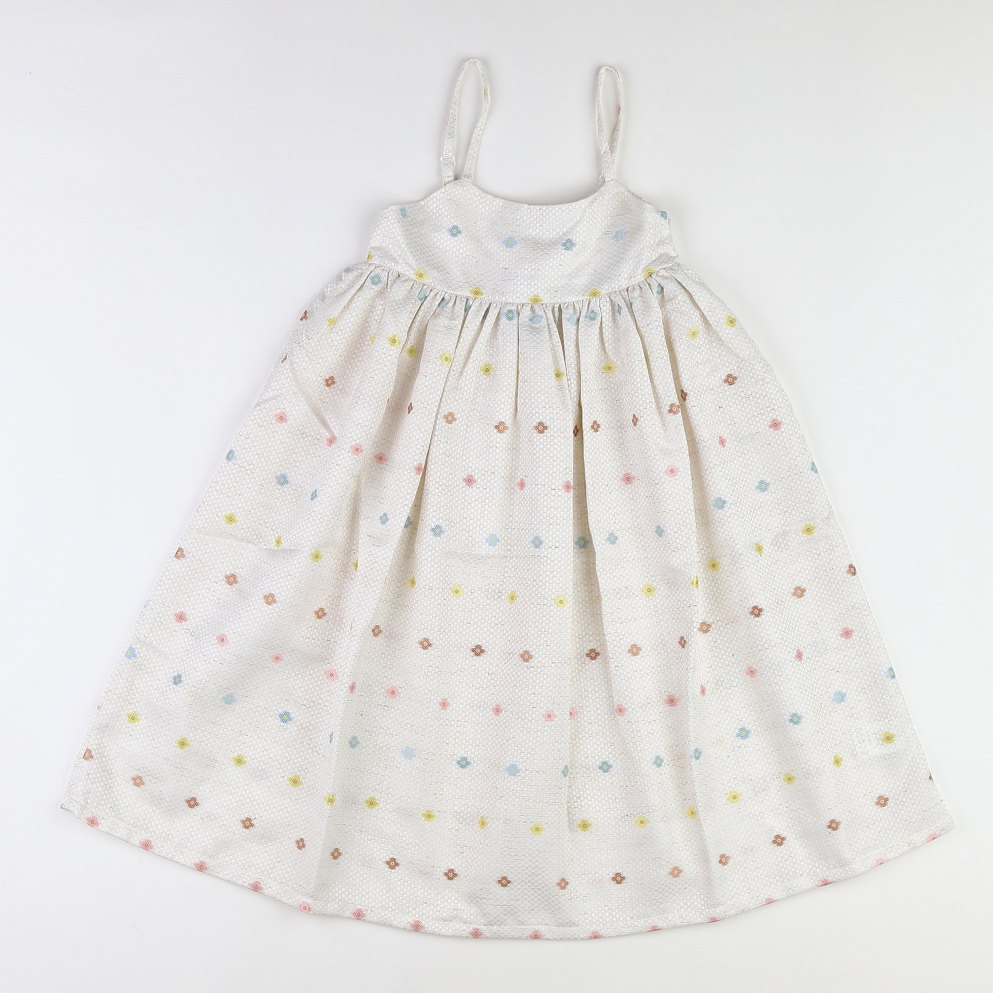 The new society - robe blanc, multicolore (état neuf) - 2 ans