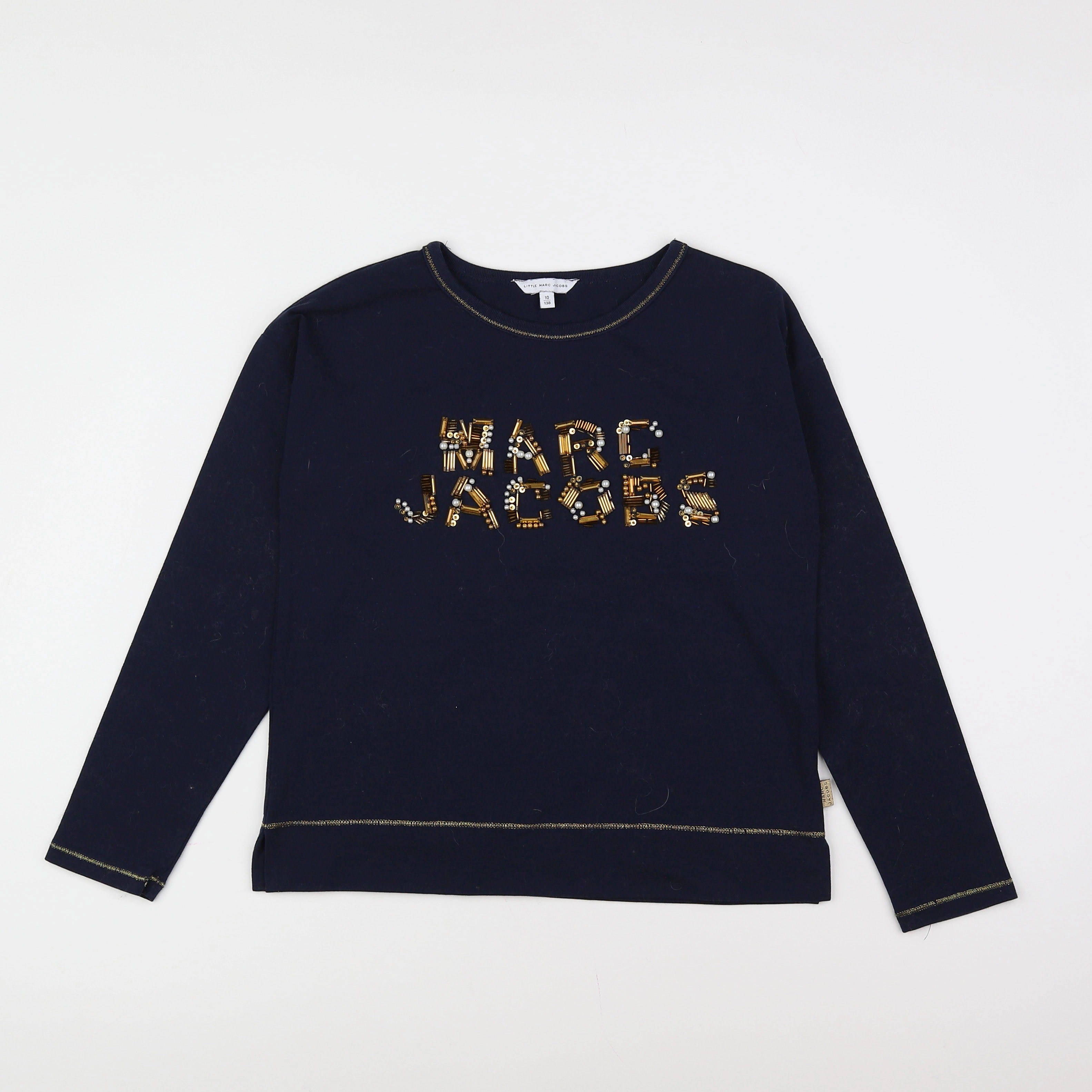 Little marc jacobs - tee-shirt bleu, or - 10 ans