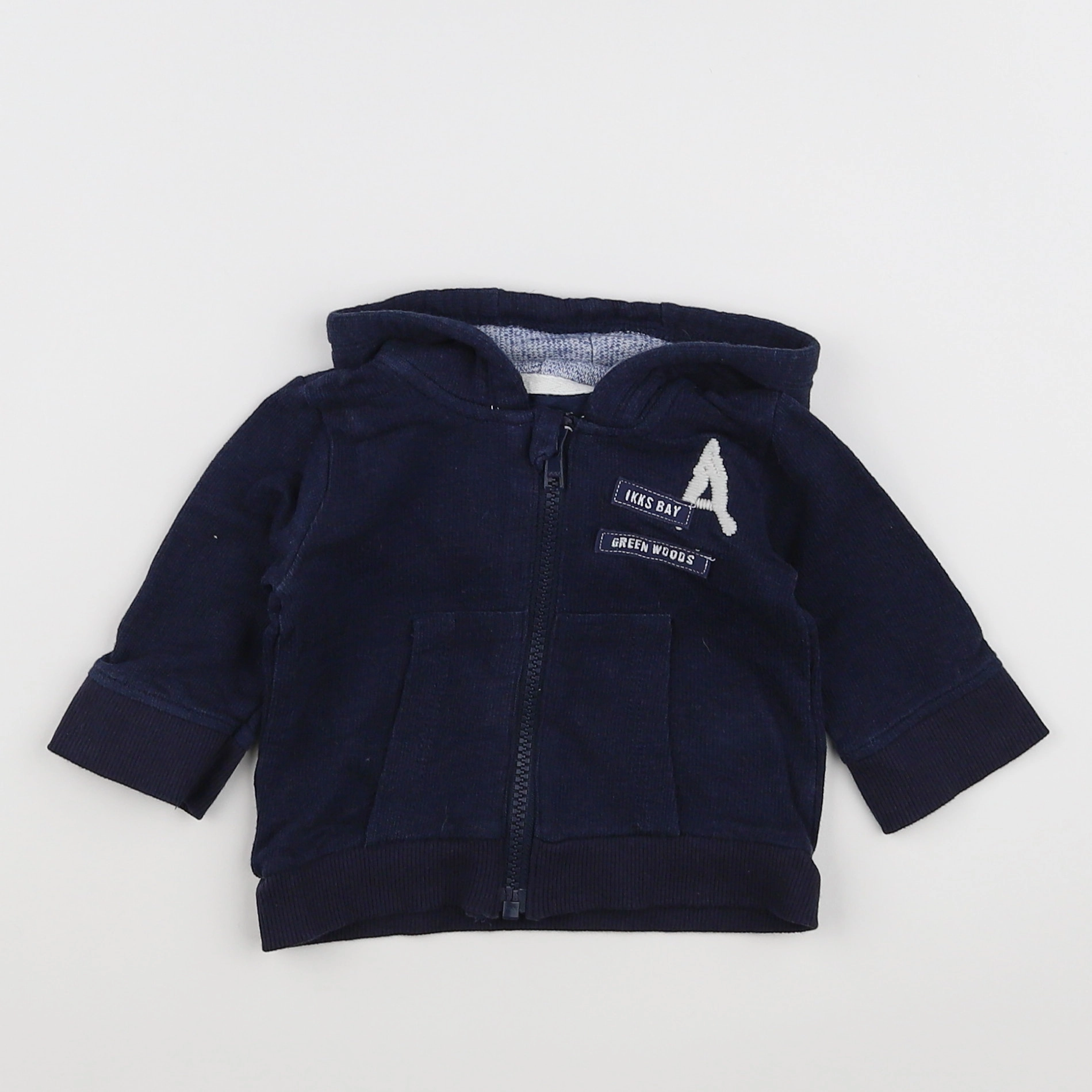 IKKS - sweat bleu - 3 mois