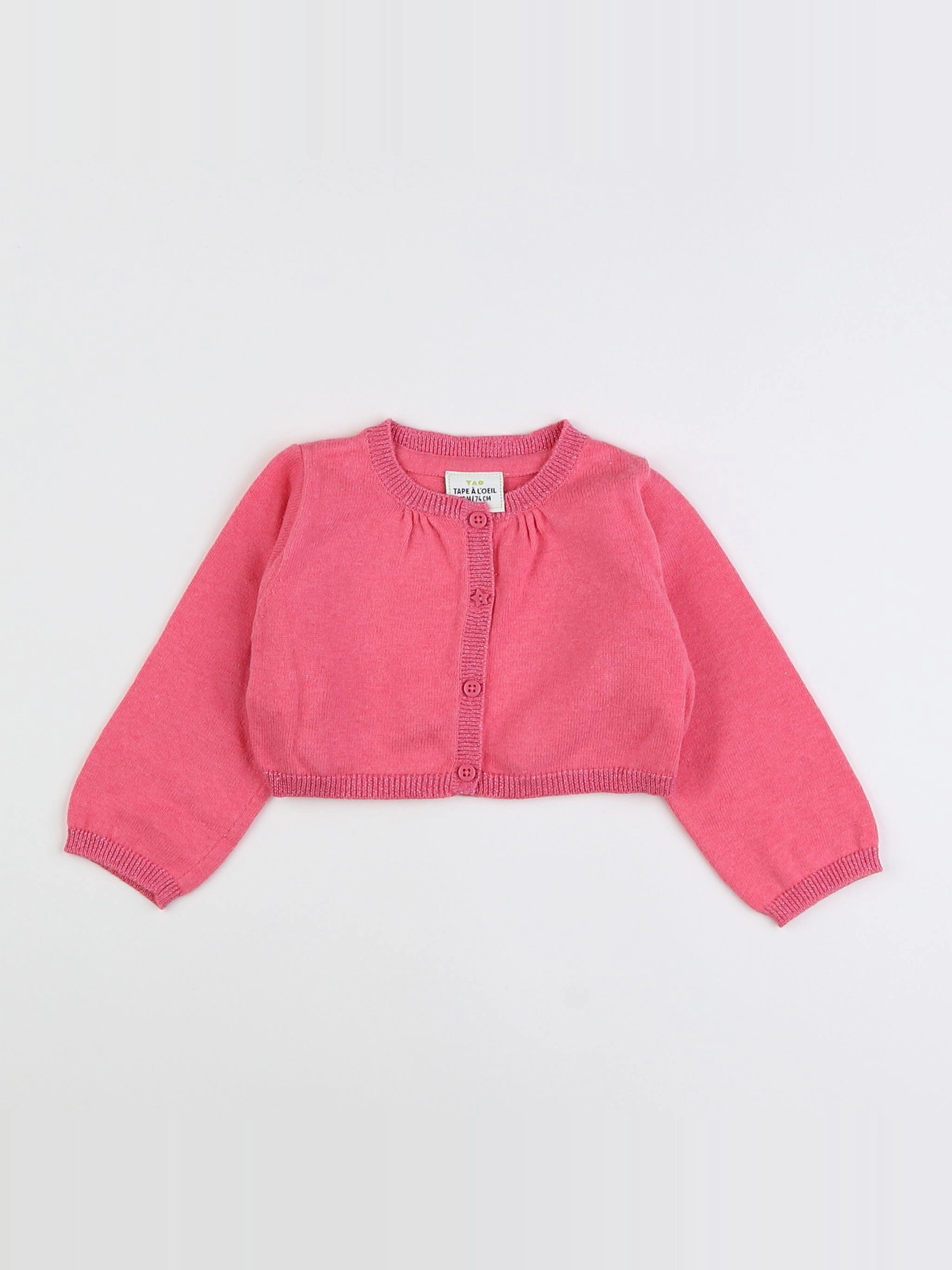 Tape à l'oeil - gilet rose - 12 mois