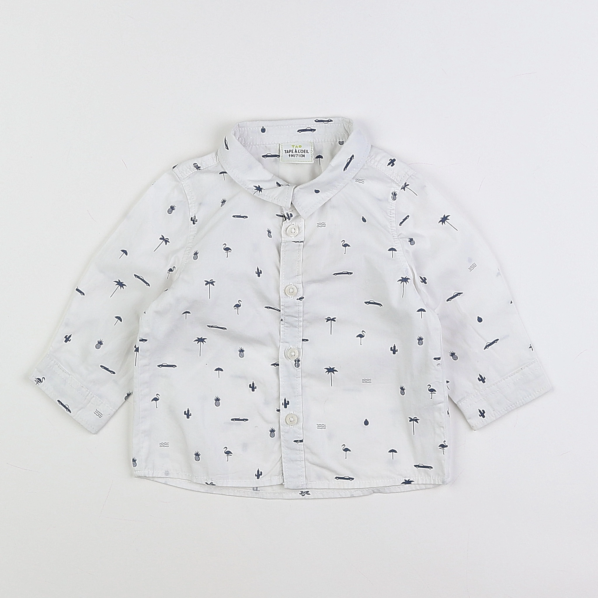 Tape à l'oeil - chemise blanc - 9 mois