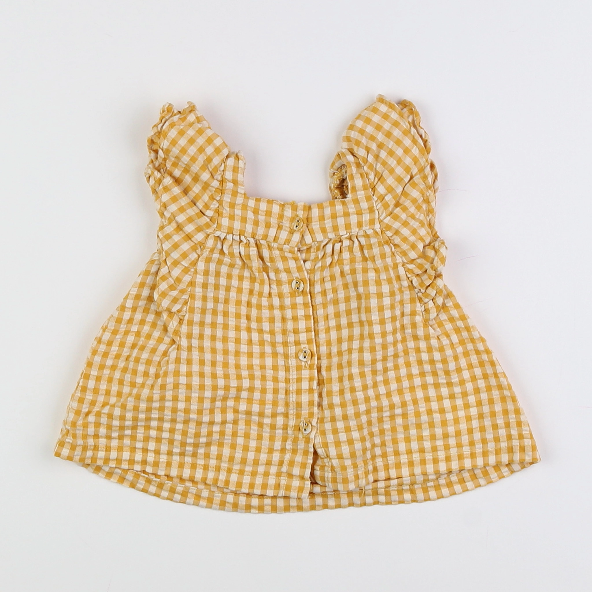 Vertbaudet - blouse blanc, jaune - 6 mois