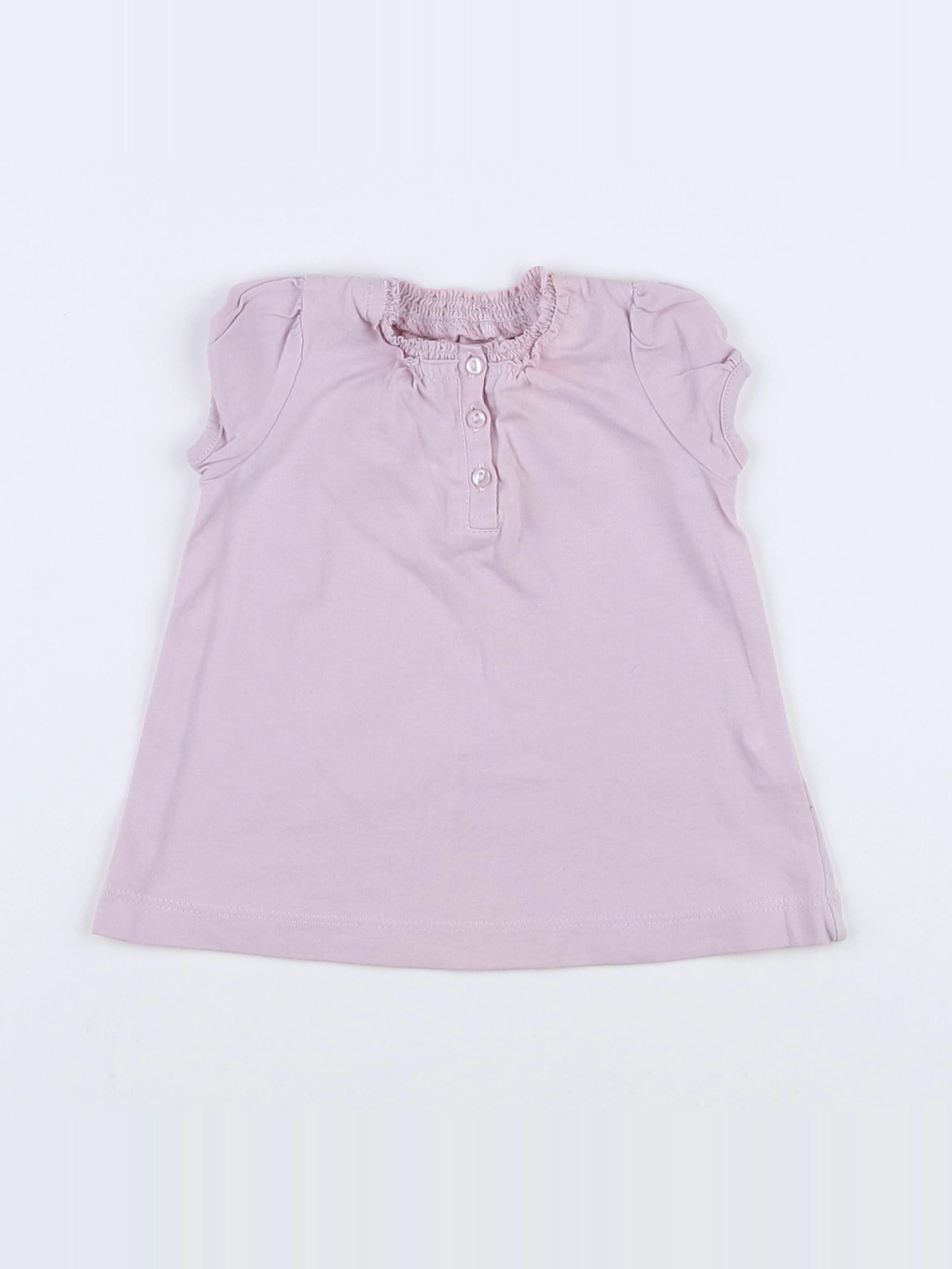 Boutchou - tee-shirt rose - 6 mois