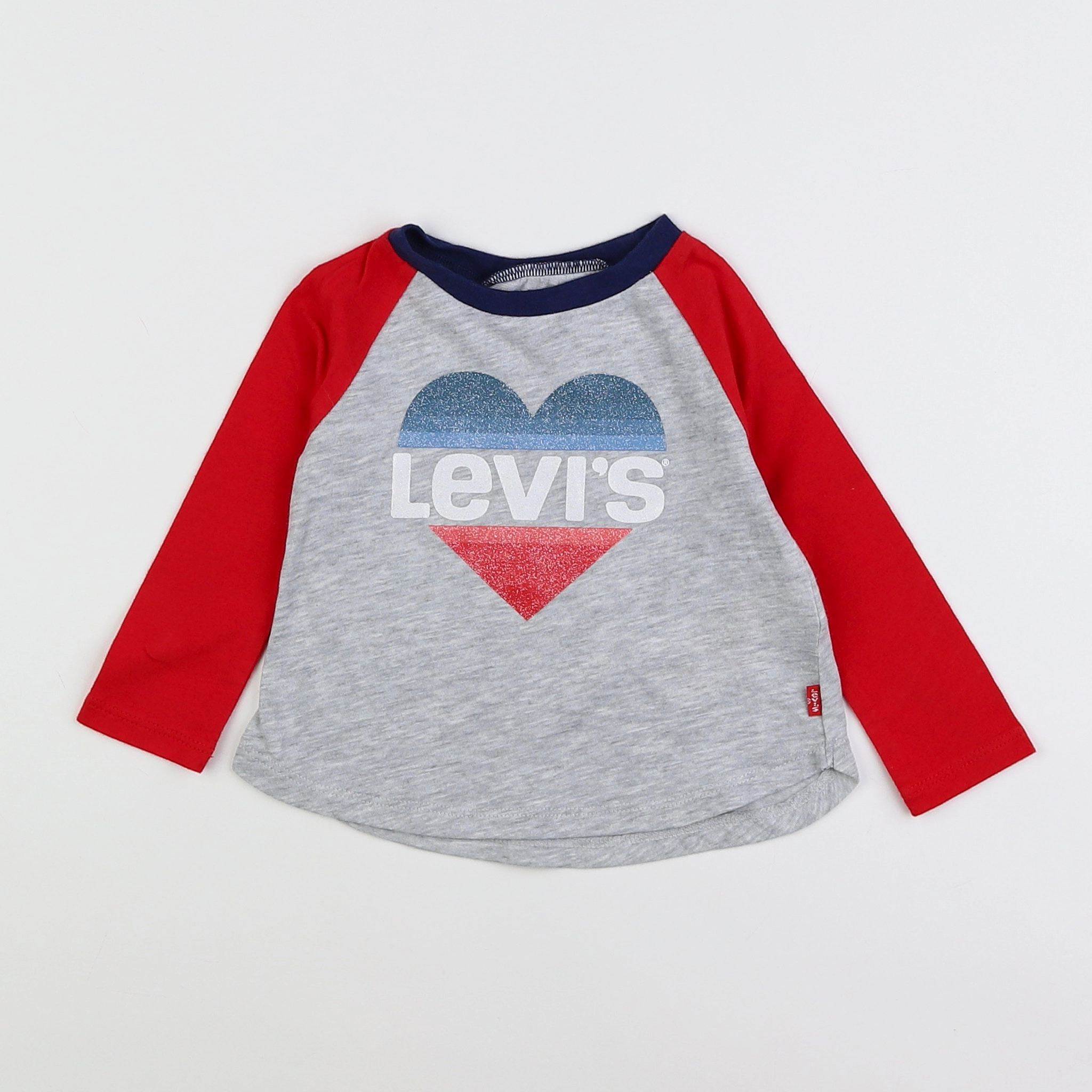Levi's - tee-shirt gris, rouge - 12 mois