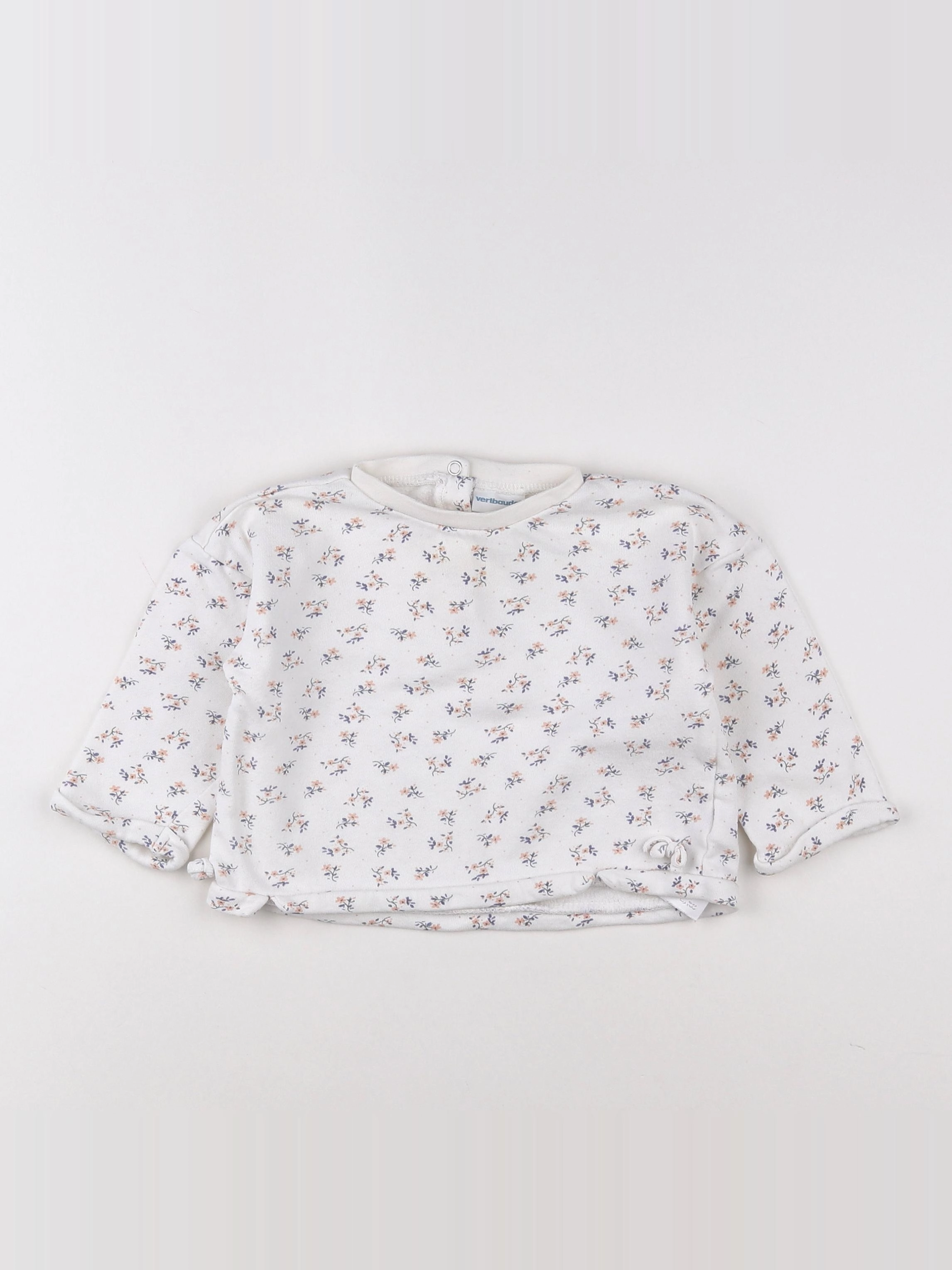 Vertbaudet - sweat beige - 9/12 mois
