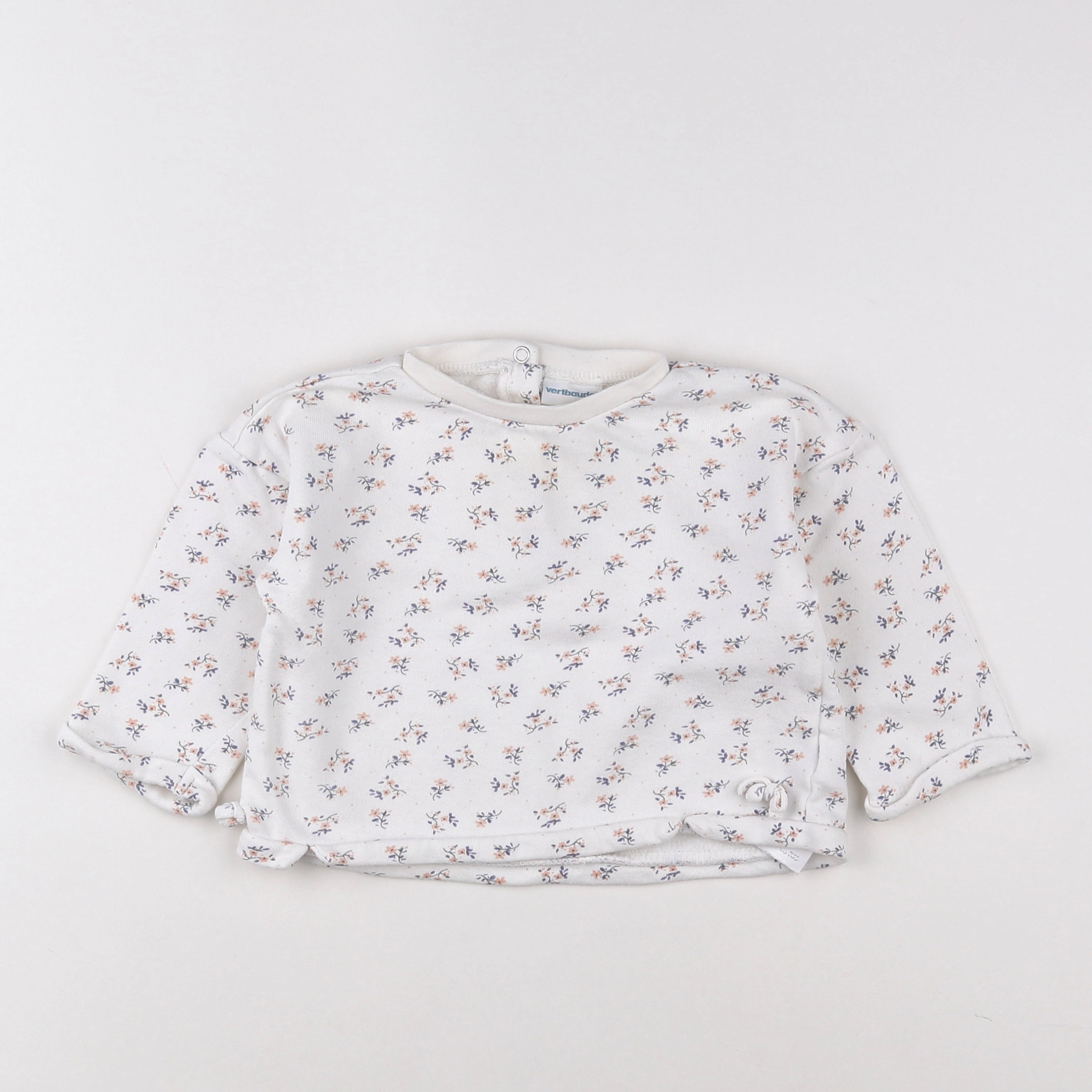 Vertbaudet - sweat beige - 9/12 mois