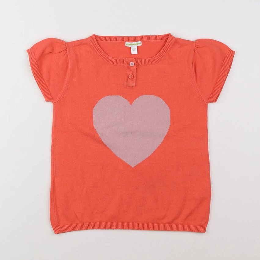 Vertbaudet - tee-shirt orange - 8 ans