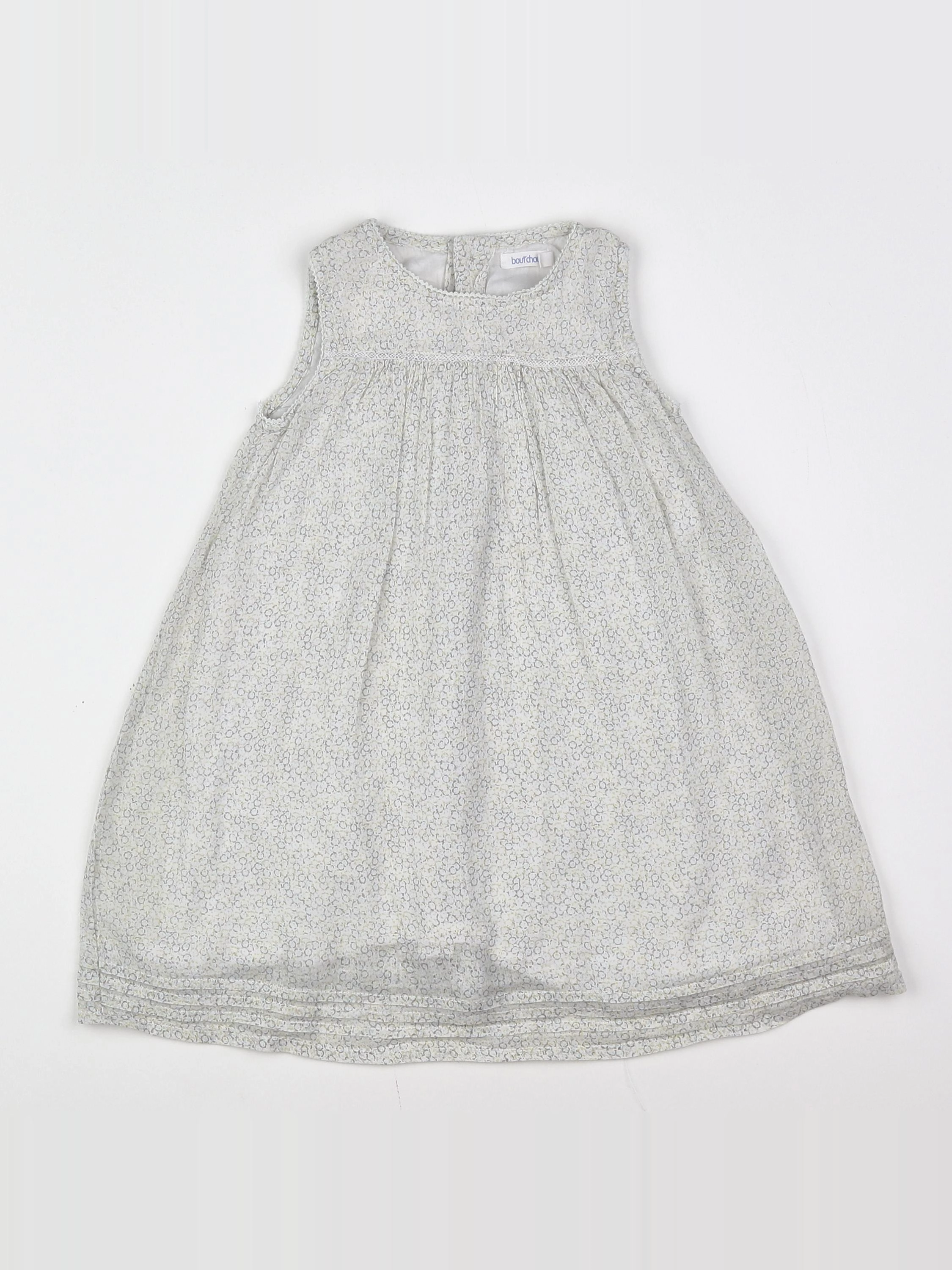 Boutchou - robe blanc, vert - 18 mois