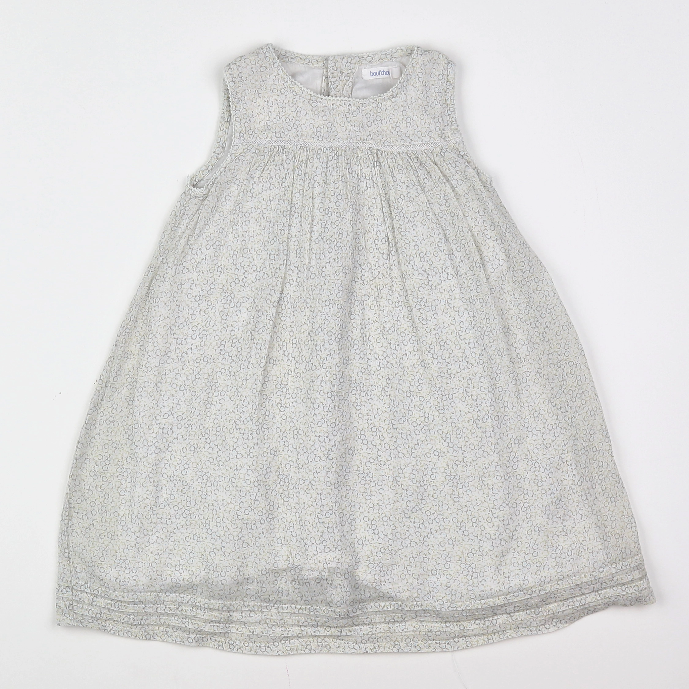 Boutchou - robe blanc, vert - 18 mois