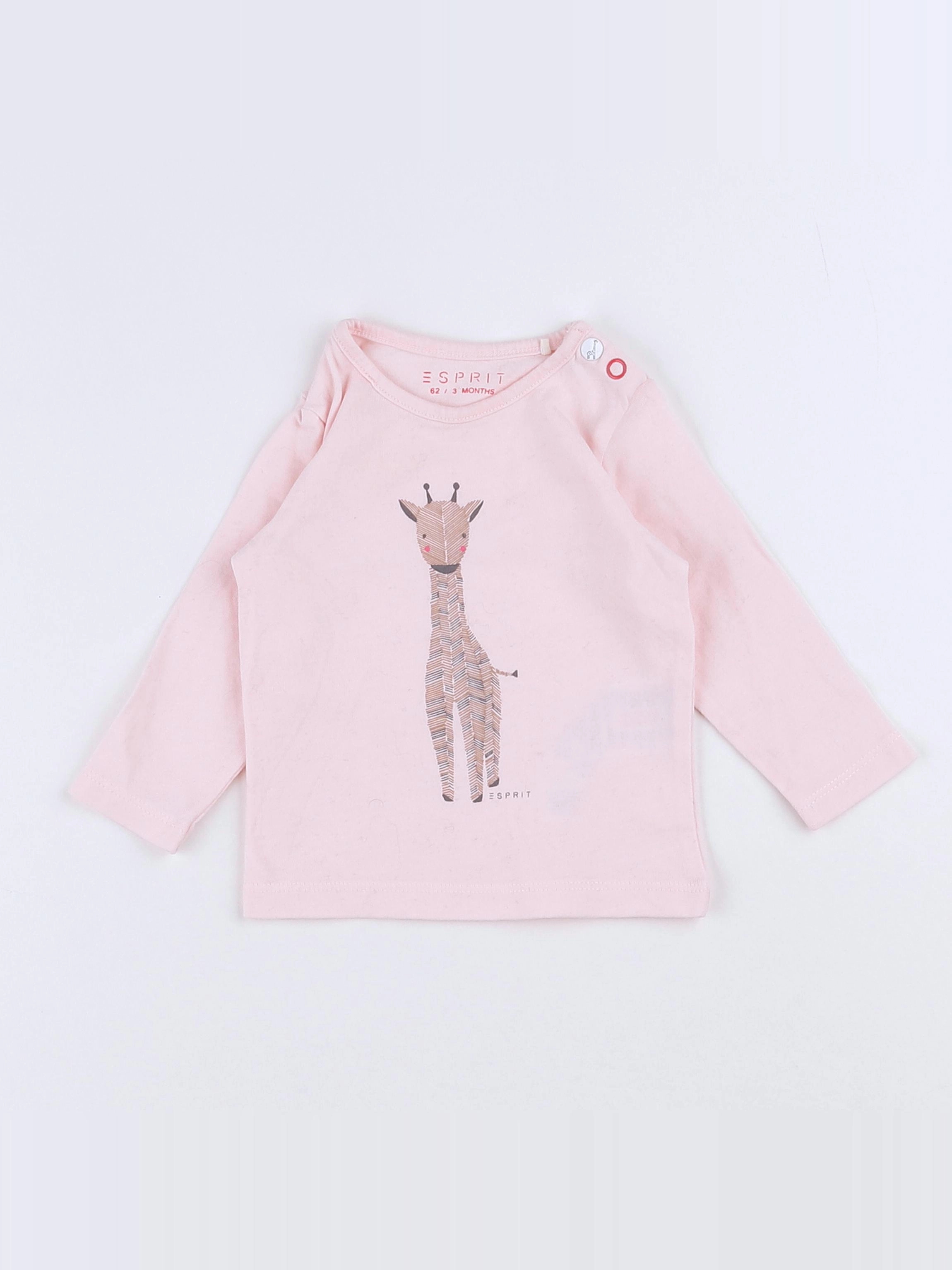 Esprit - tee-shirt rose - 3 mois
