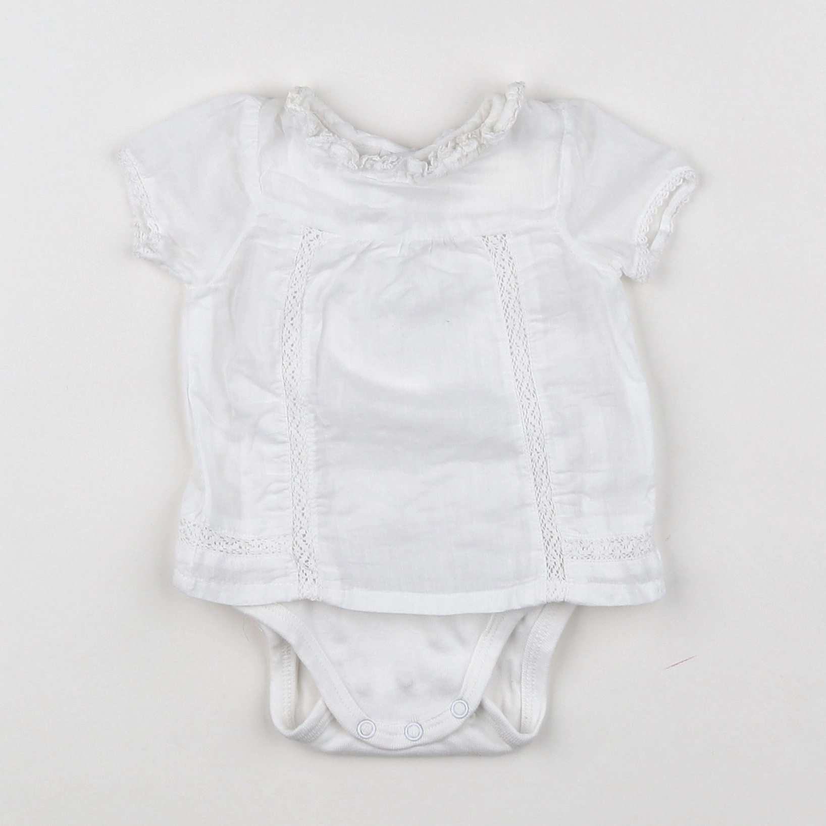 Boutchou - body blouse blanc - 3 mois