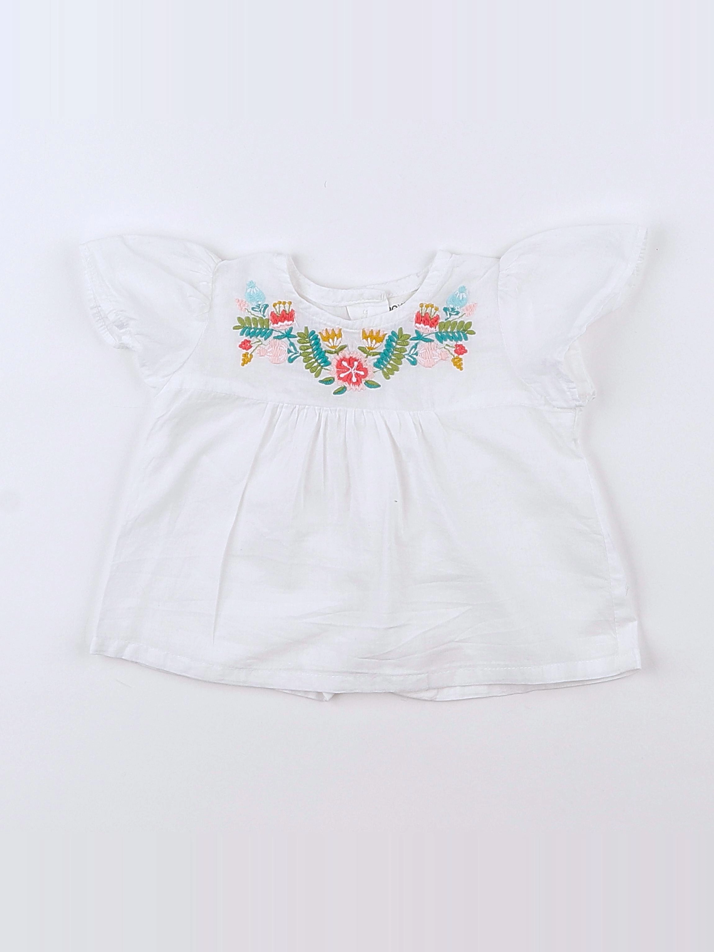 Bouchara - blouse blanc - 3 mois